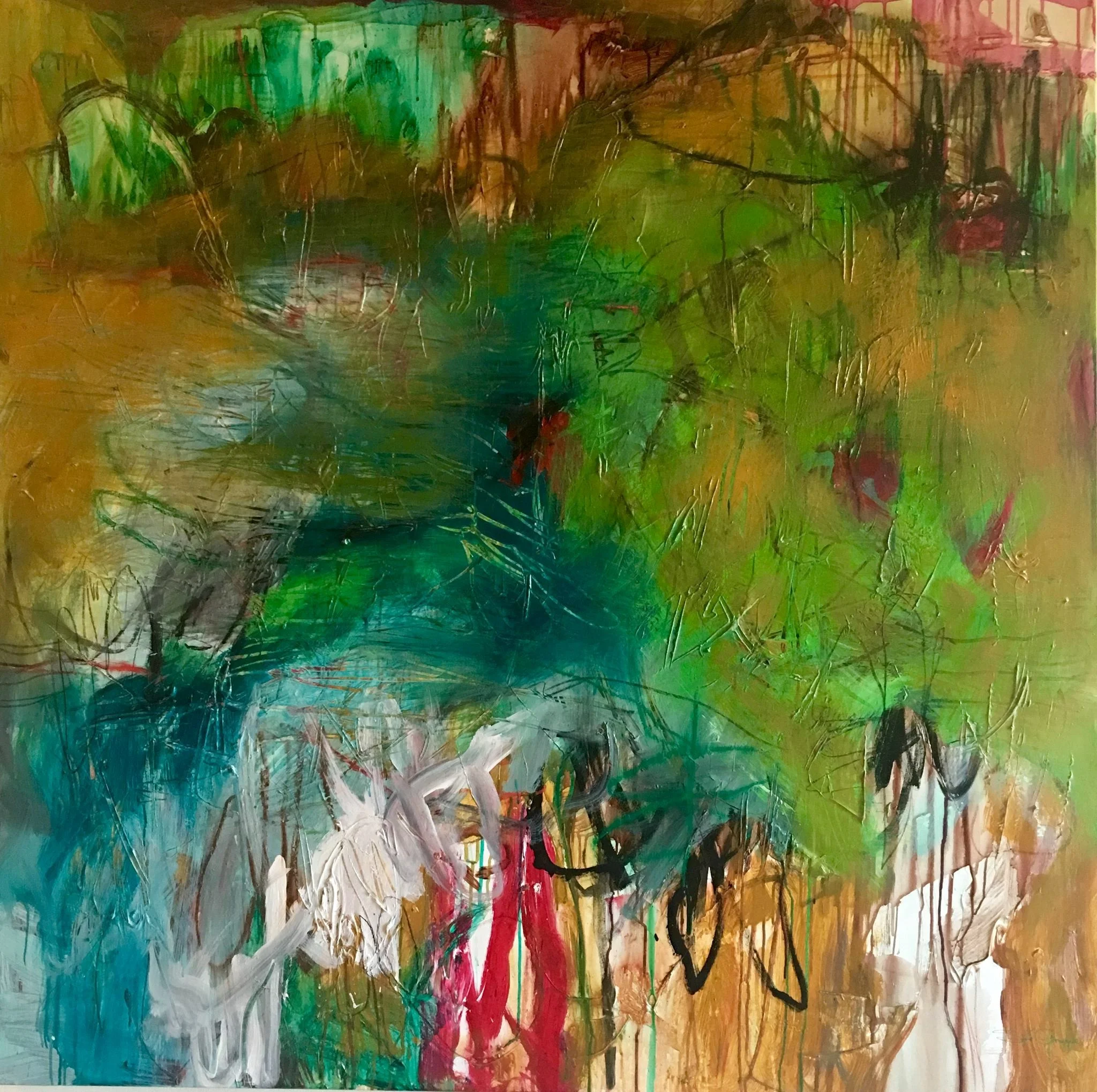 "Rasgando el alma" 60" x 60"