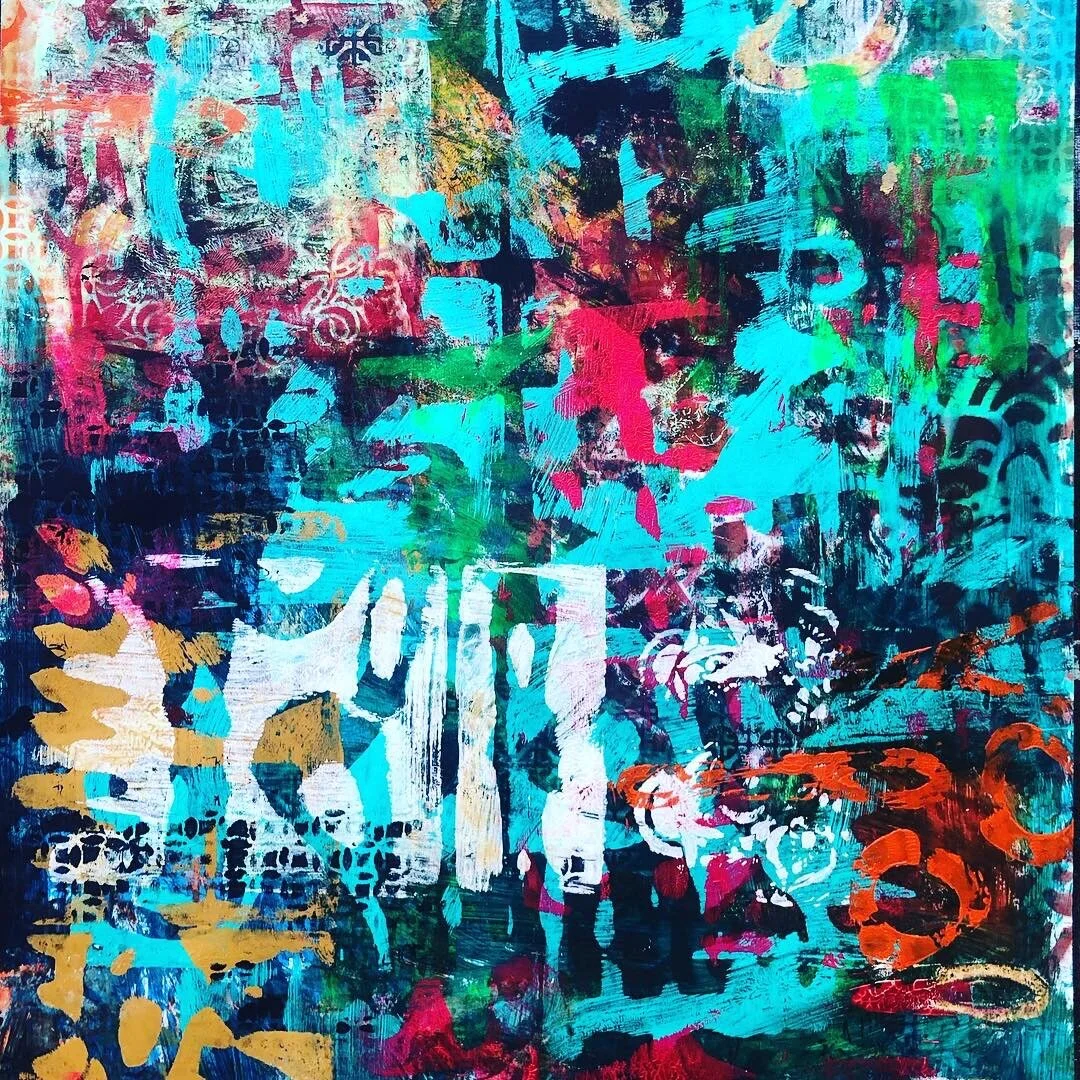  Original print, mixed media on paper  26” x 46” 