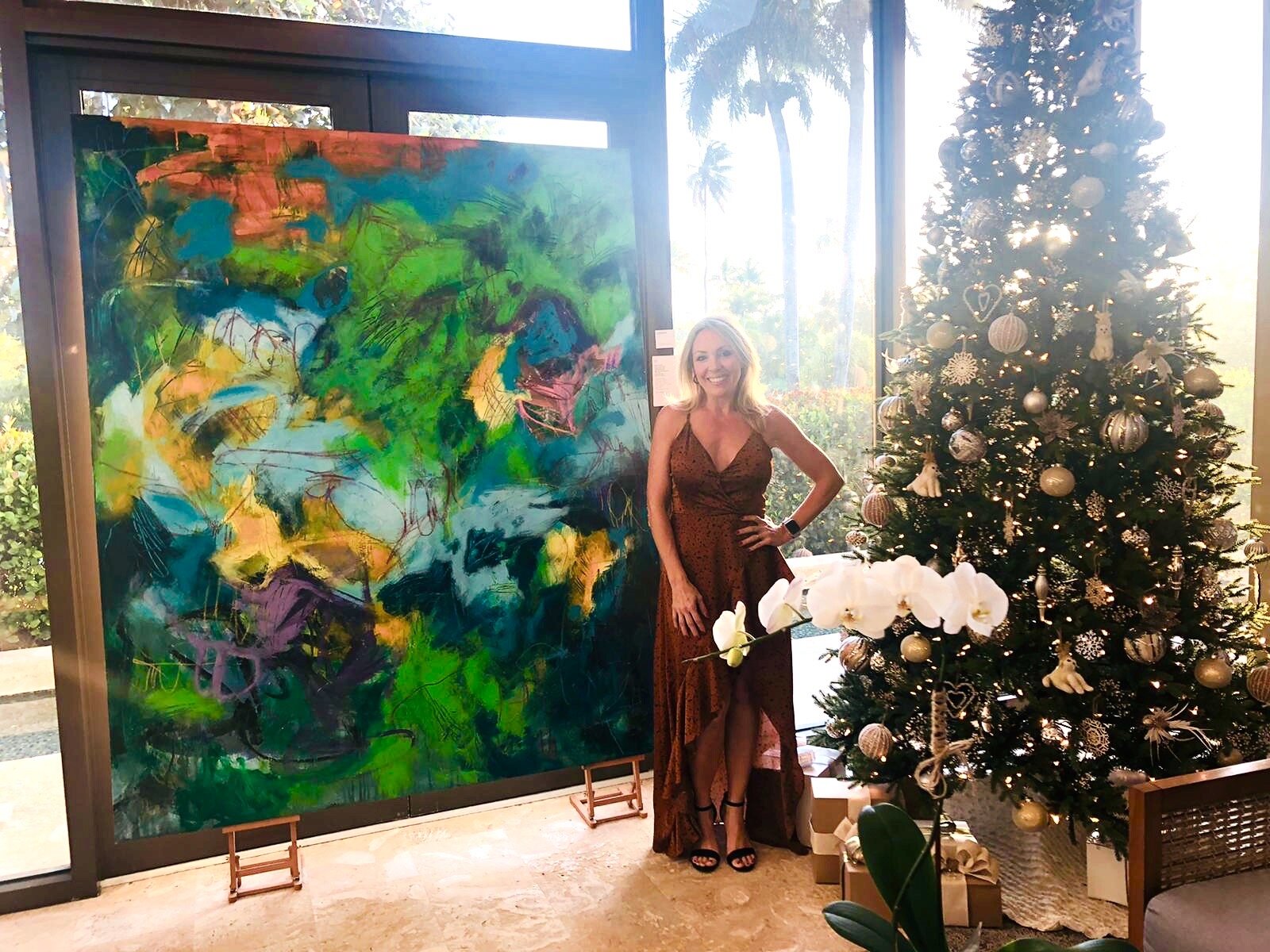 Art by artist Sofia Arsuaga at West Beach, Ritz Carlton, PR