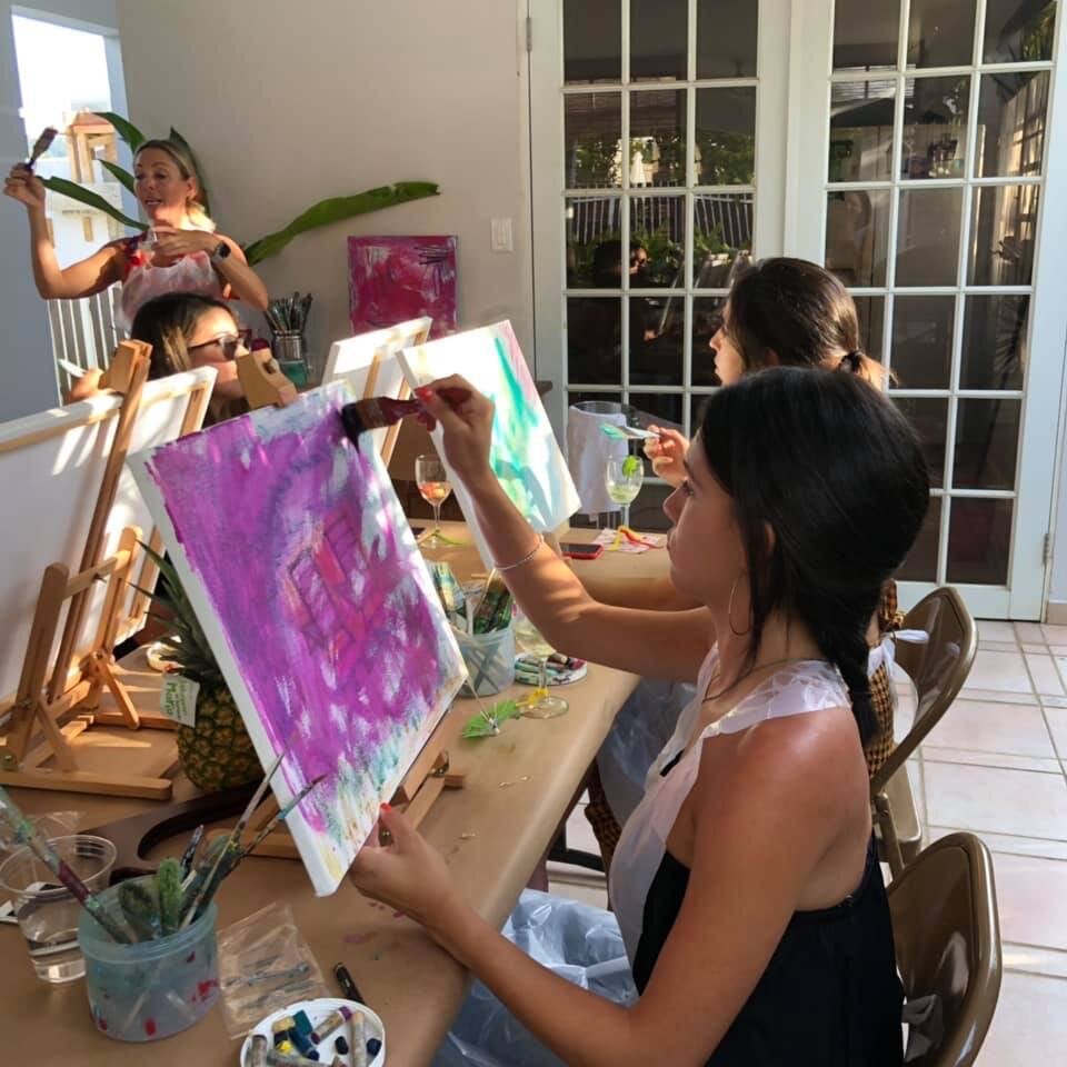 Painting a la Picasso with artist Sofia Arsuaga-Birthday Party-IMG_5750.JPG