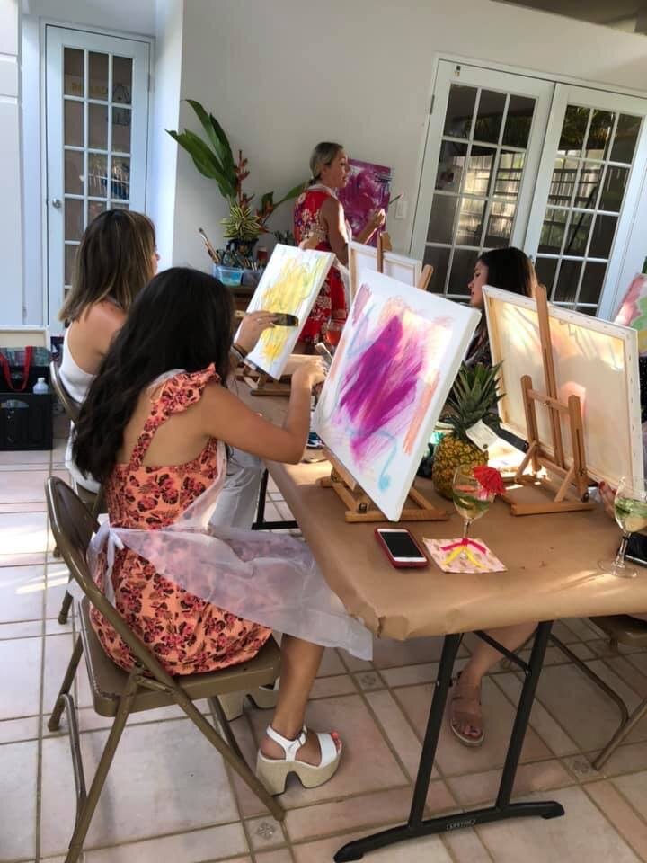 Painting a la Picasso with artist Sofia Arsuaga-Birthday Party-IMG_5752.JPG