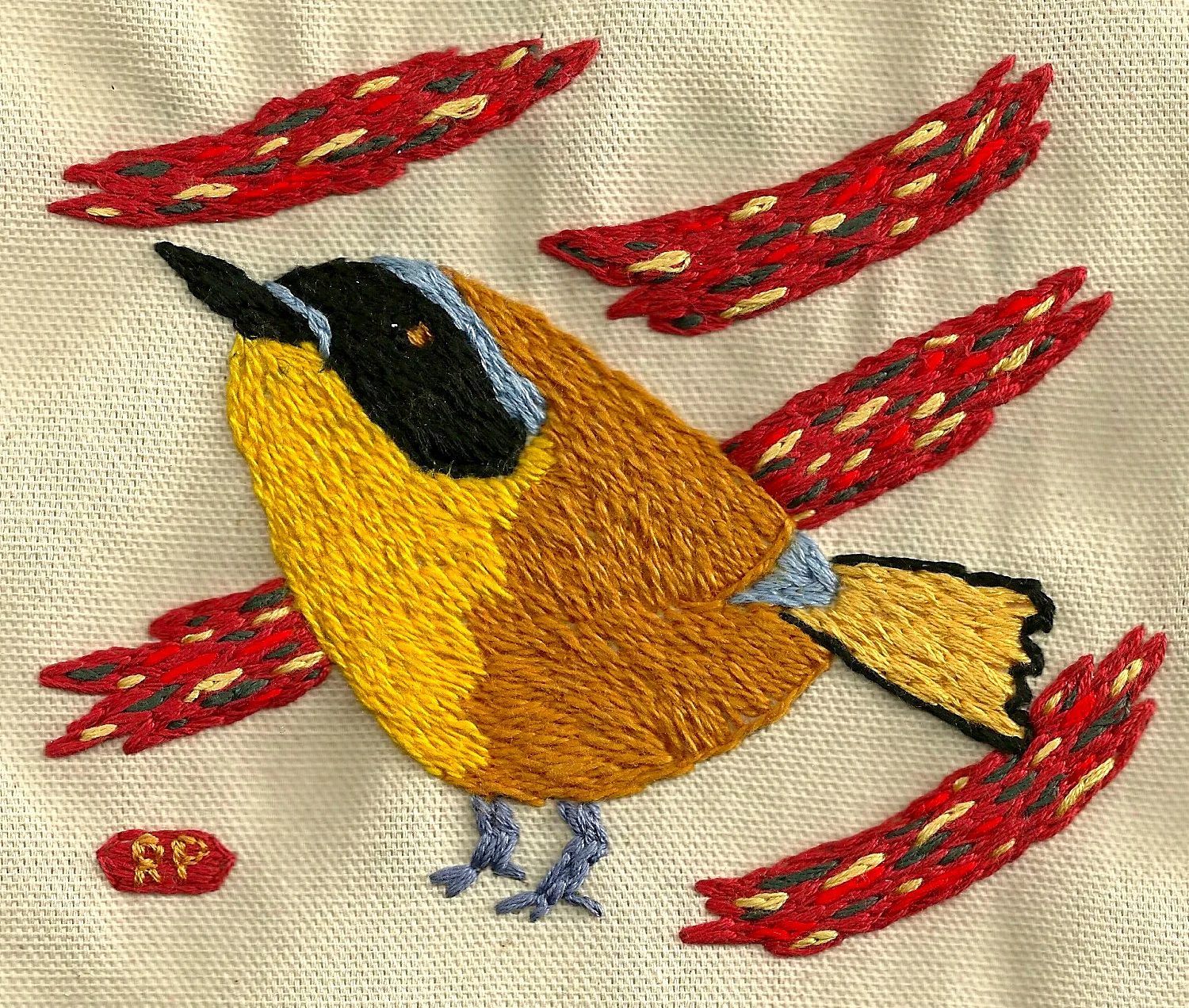 Carolina Chat Embroidery on canvas 2013