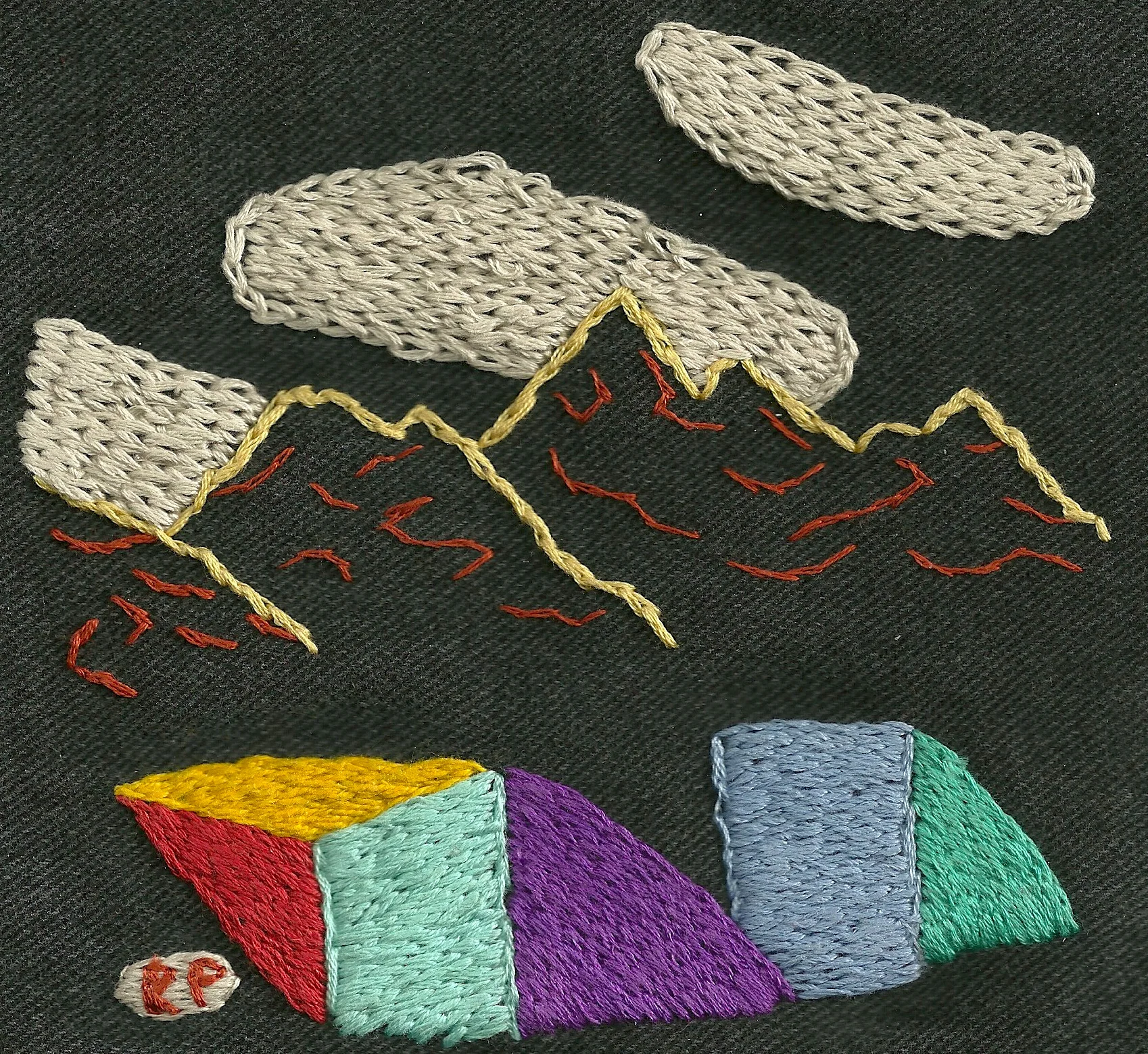 For Hiromi Embroidery on denim 2013