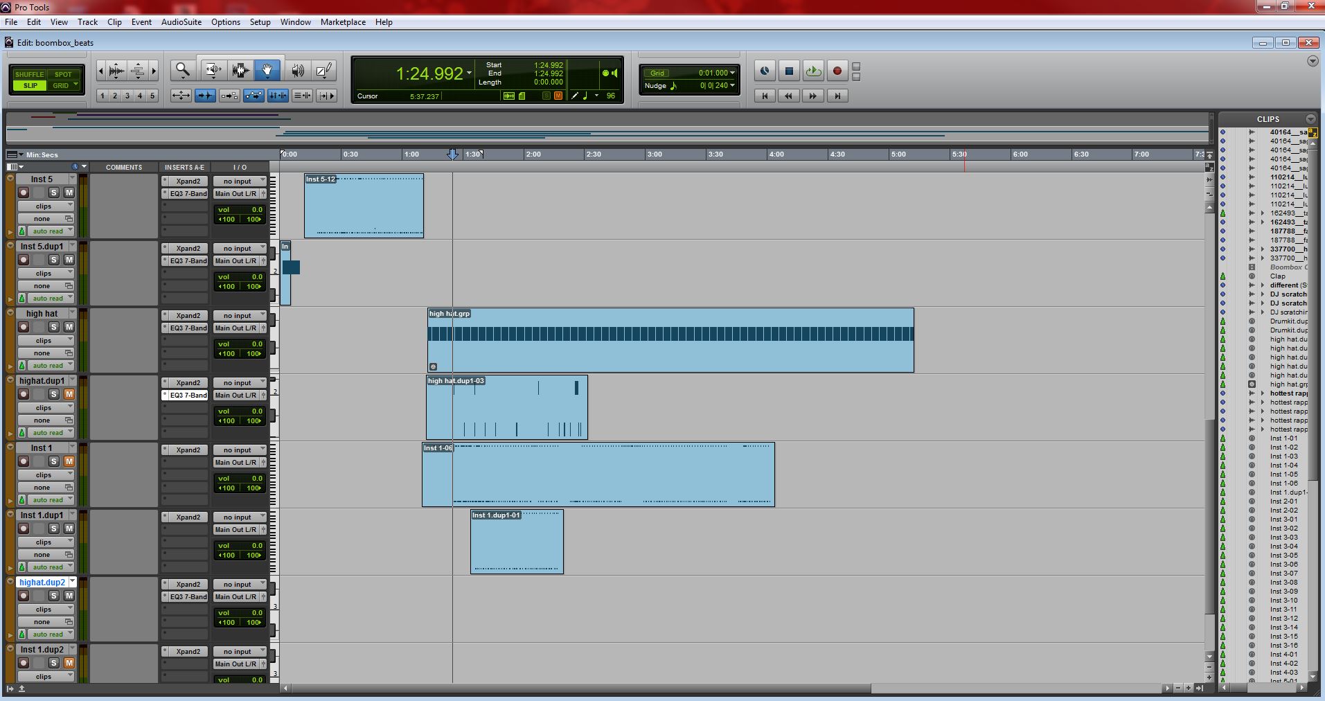 drum beat inspired by LL J Cool's "I can't live without my radio"