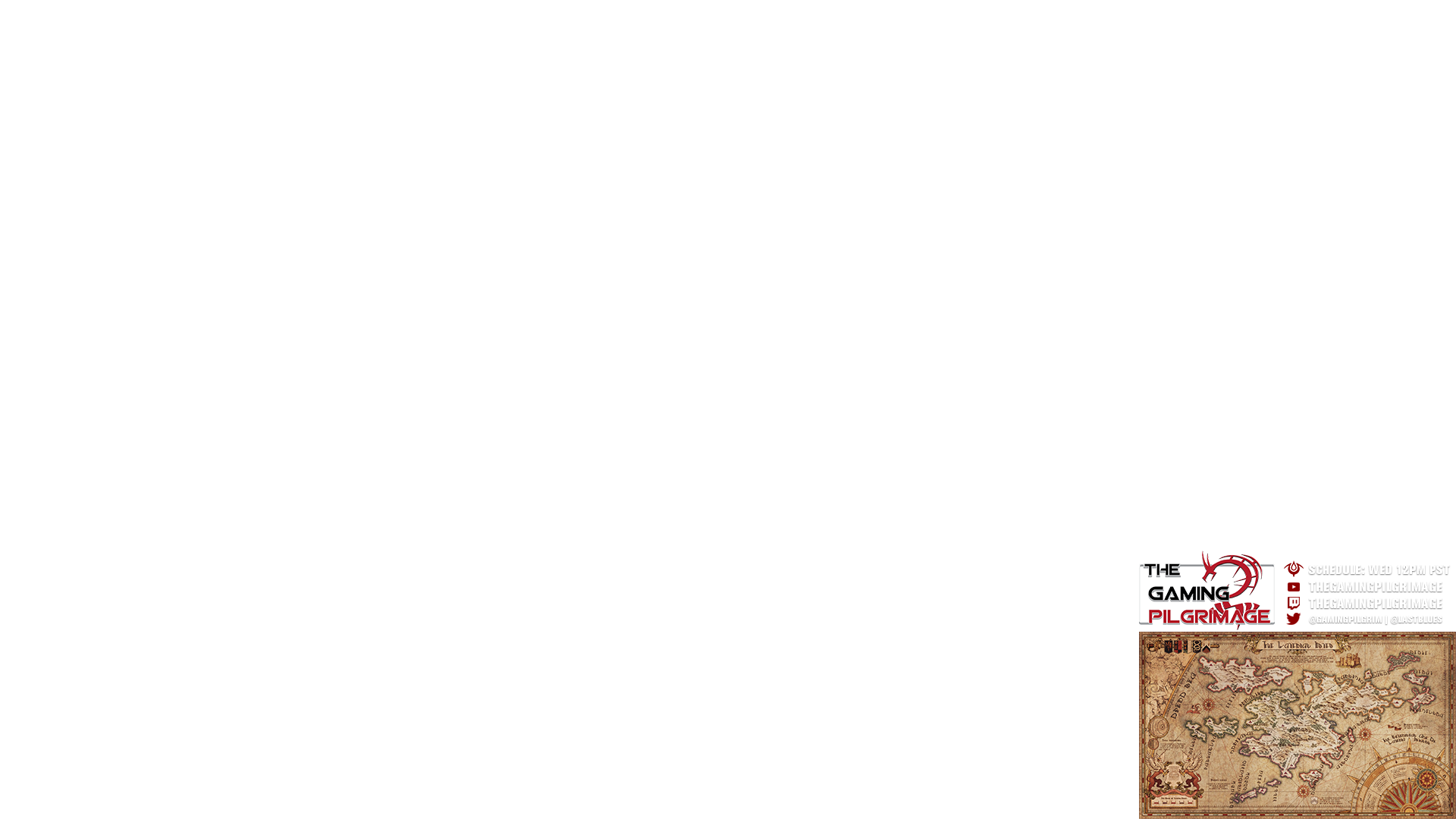 An overlay for the stream with the social network info as well as an area for the webcam