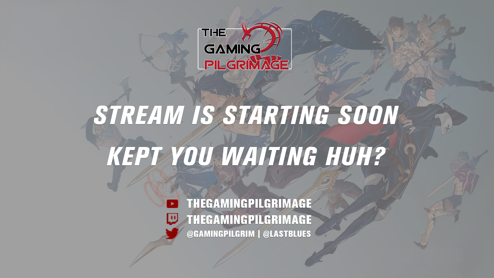 A status screen that shows up when the stream is starting