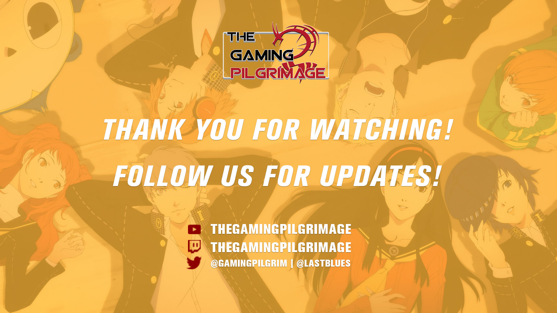 A status screen that shows when the stream is over