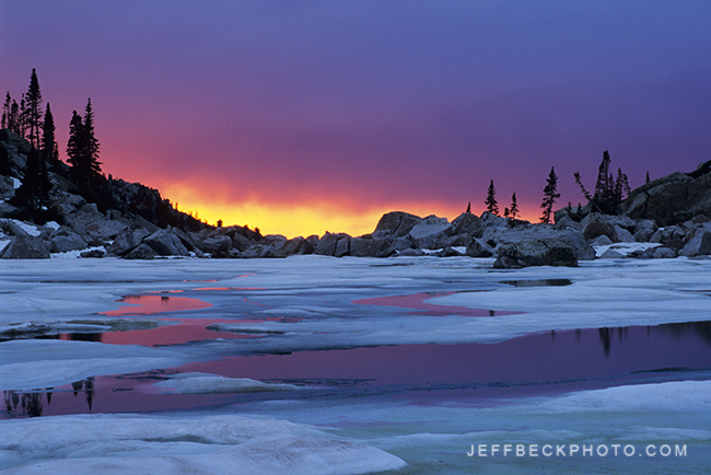 Sunset, Upper Red Pine Lake, Lone Peak Wilderness, Utah