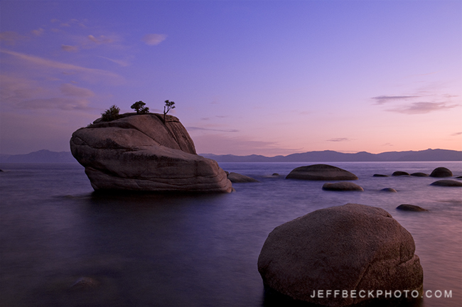 Bonsai Rock Twilight, Lake Tahoe, Nevada