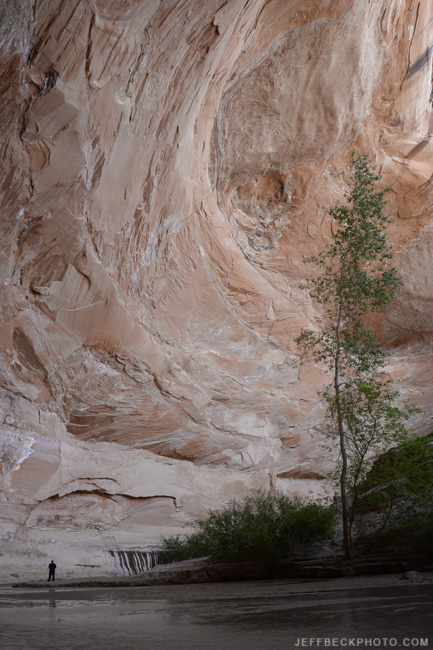 Self portrait in alcove, Coyote Gulch, Utah
