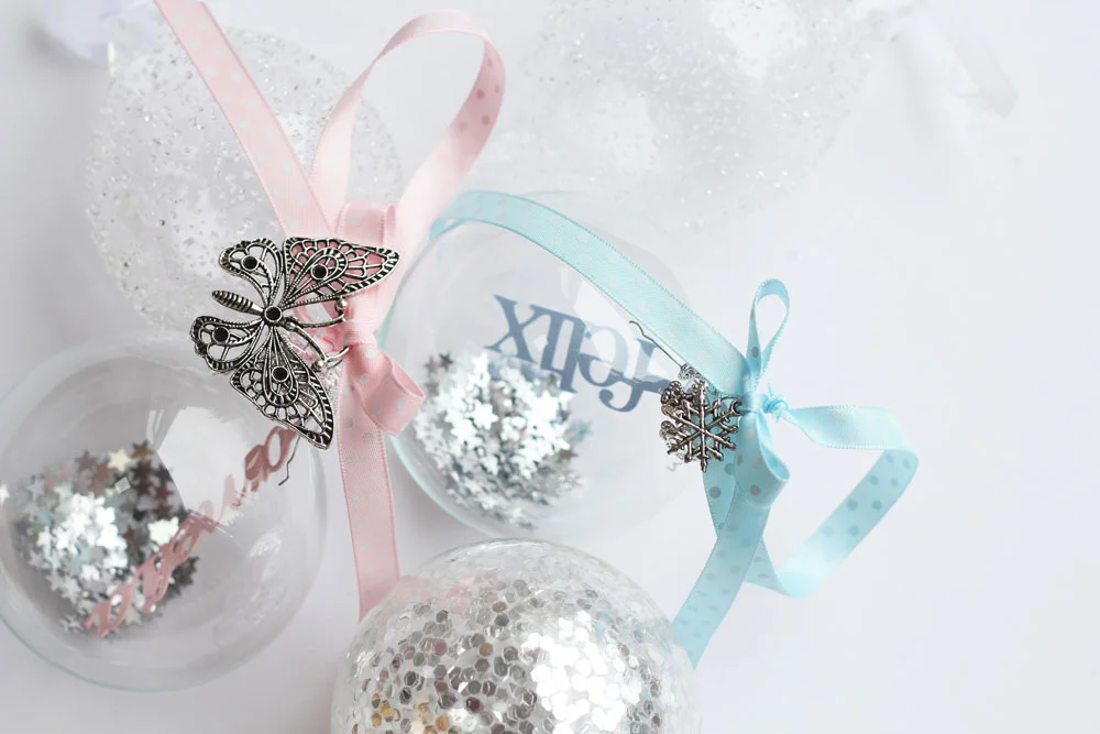 Personalised papercut bauble © studio seed Photograph by Alex Carlile