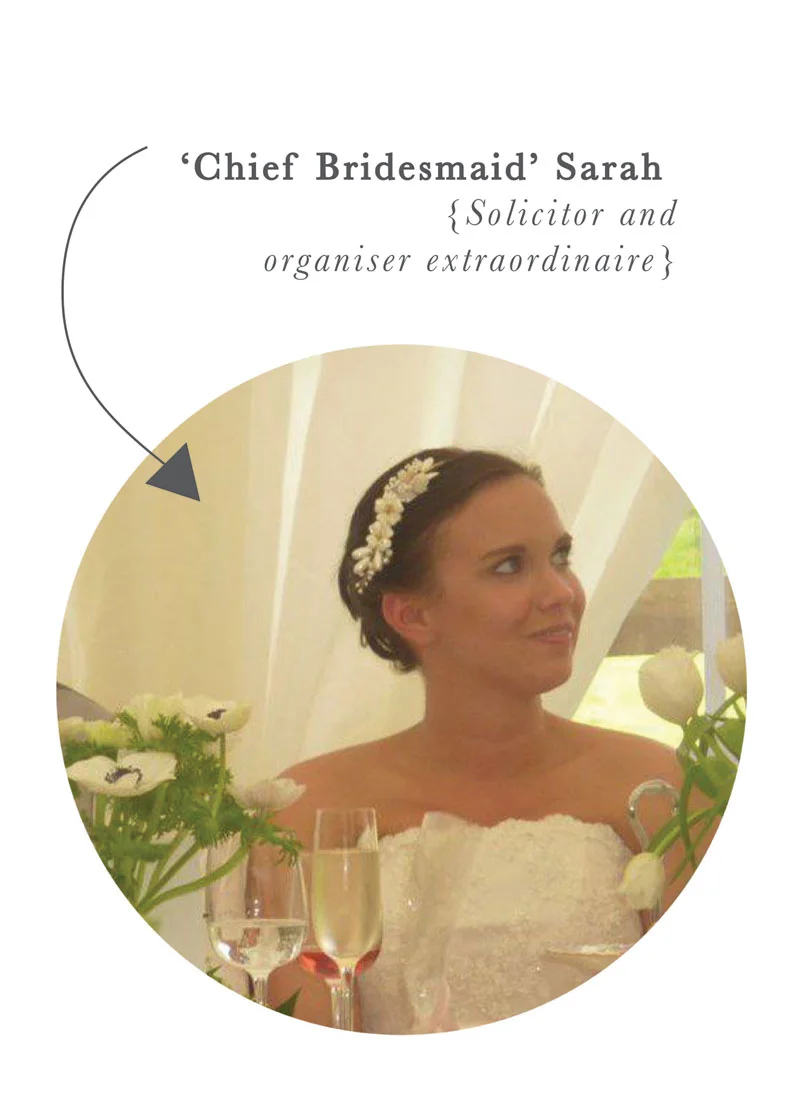 Sarah looking beautiful on her wedding day