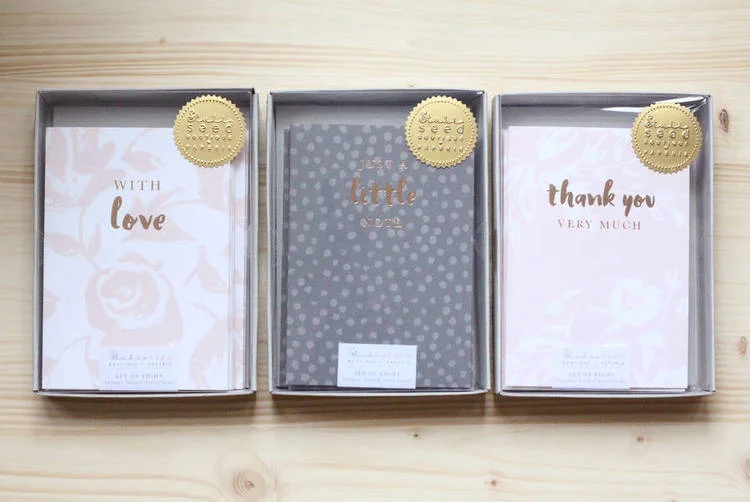'Shine Bright' luxury foiled notecard range