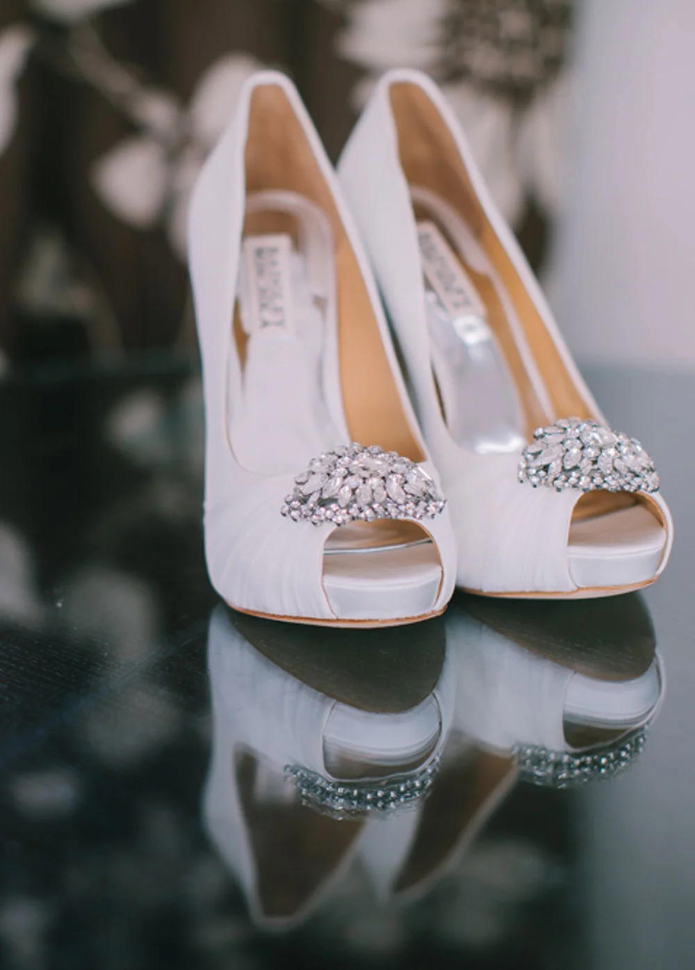 Embellished shoes from Badgely Mishka (photo Chris Barber Photography)
