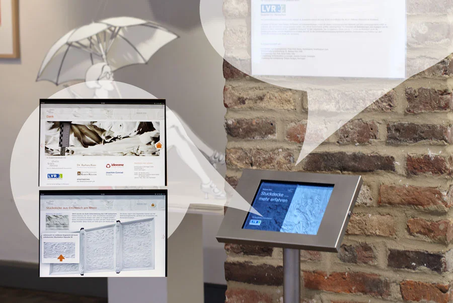 Kiosksystem - Historische Stuckdecke erklärt