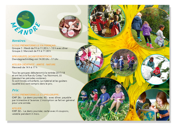 Corporate Identity &amp; Flyer für den Naturkindergarten Meander