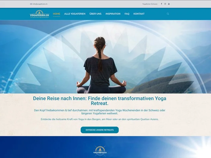 Yogaferien Schweiz - Relaunch der Webseite / Reiseplattform