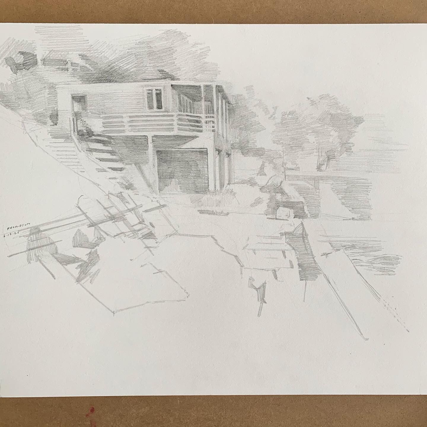 A friend said I should post more. 11 x 14&rdquo; graphite on paper. @claudiarilling #illtry #drawingsketch #graphitedrawing #perceptualpainting #pleinair #pleinairartist #skaneateles #aaronmichaelthompson #artistsoninstagram #observationaldrawing