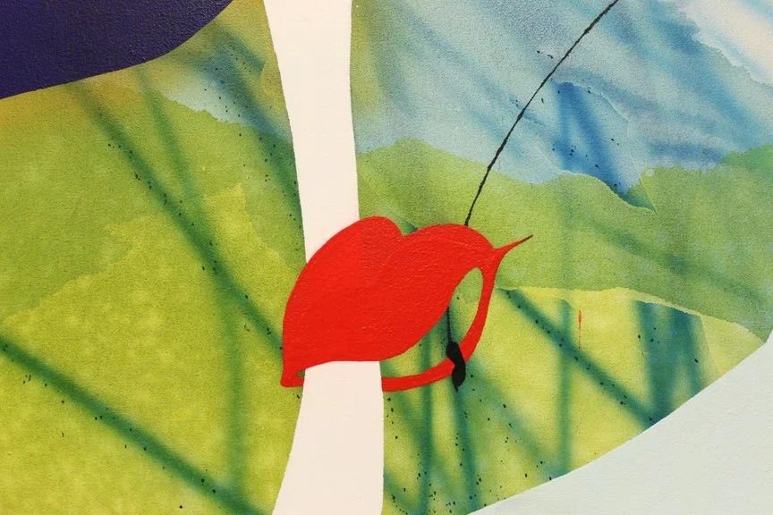 But Even in Reality, the Rabbit Hole Made an Appearence-60x48-acrylic and gouache on canvas-2022-detail 1.jpg