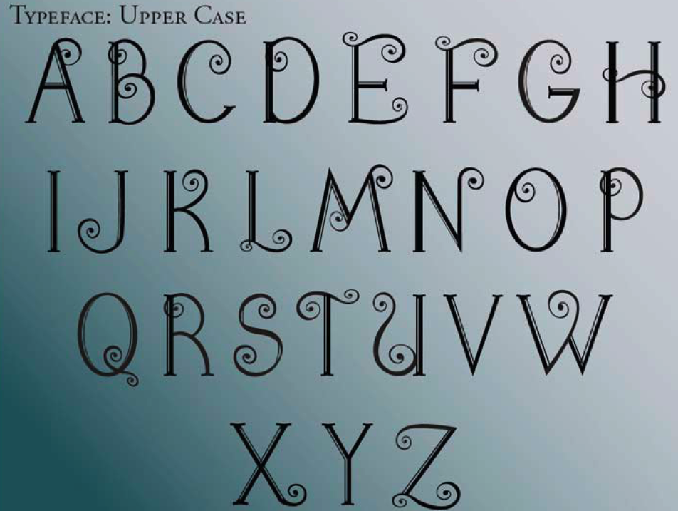 Jane Eyre Typeface Design-Uppercase