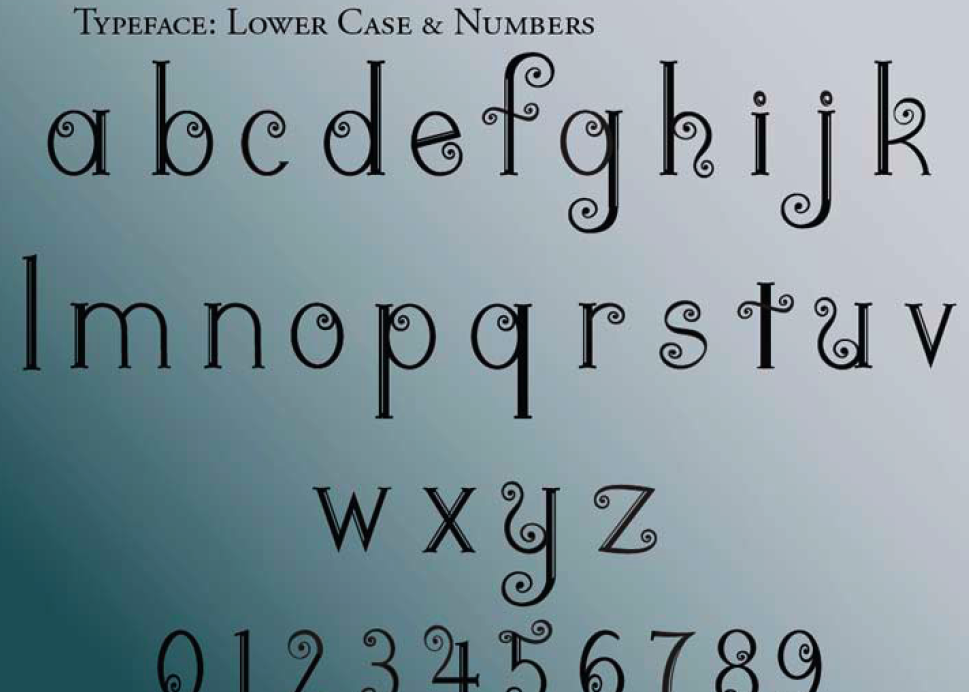 Jane Eyre Typeface Design-Lowercase