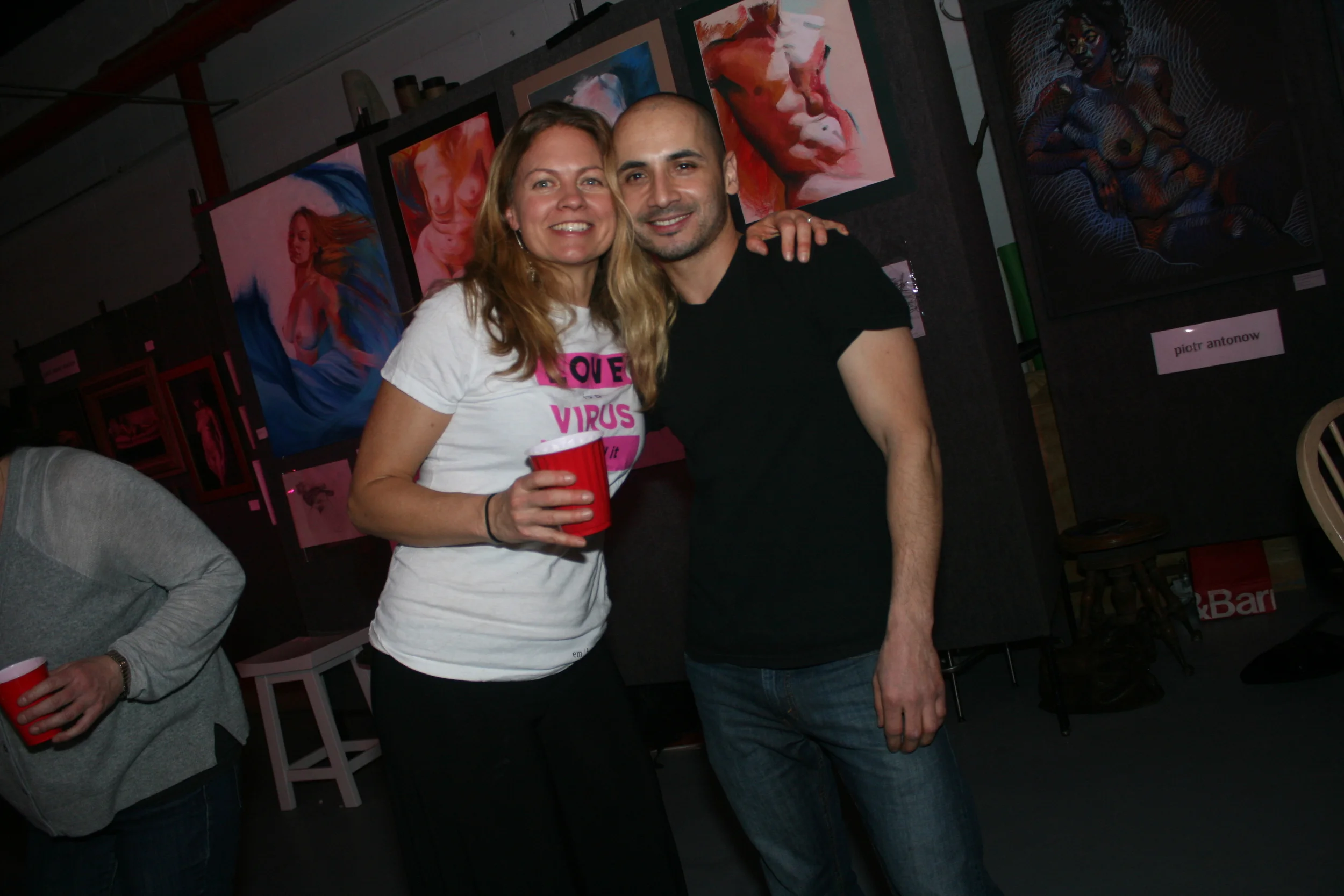 Artists Julie Hobert and Paul Guerra