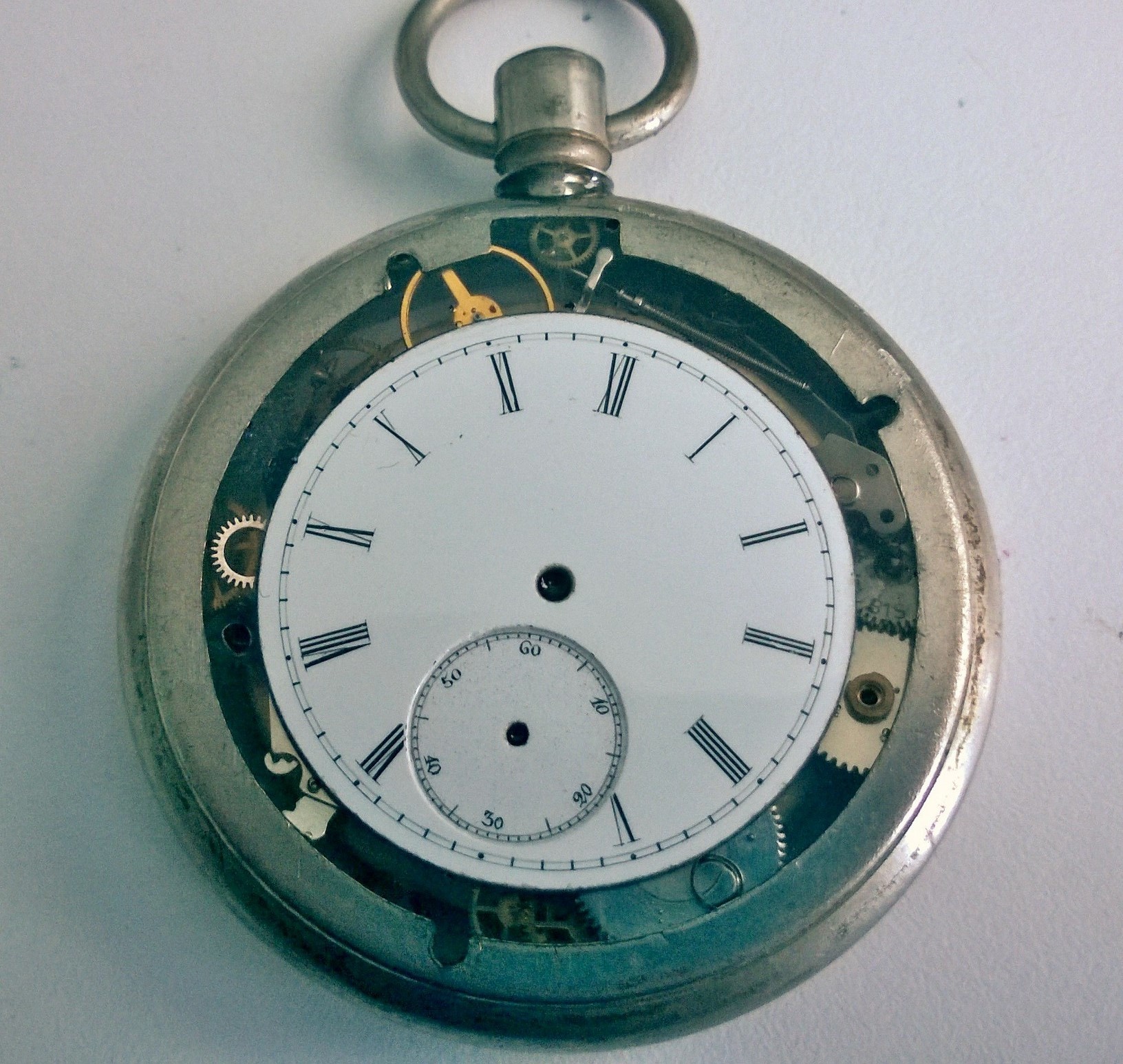 Watch detail - vintage clock face with clock parts suspended in resin. I think I may do a collage treatment over the clock face as well... I'll have a think on that...