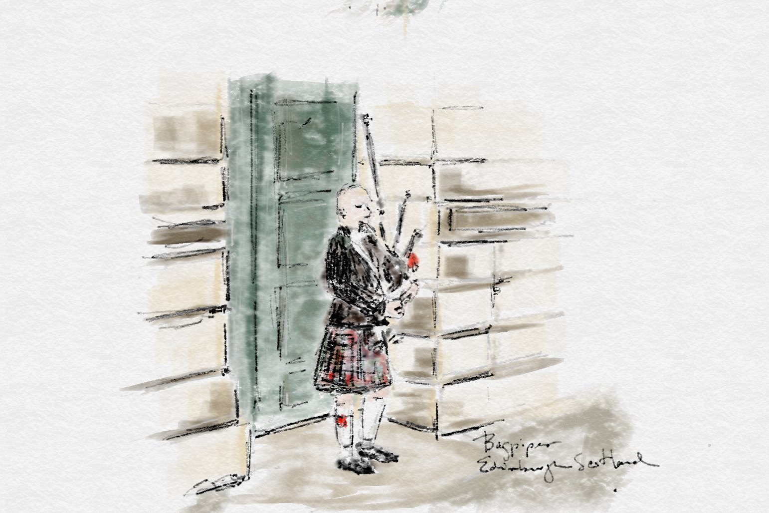 Bagpiper, Edinburgh