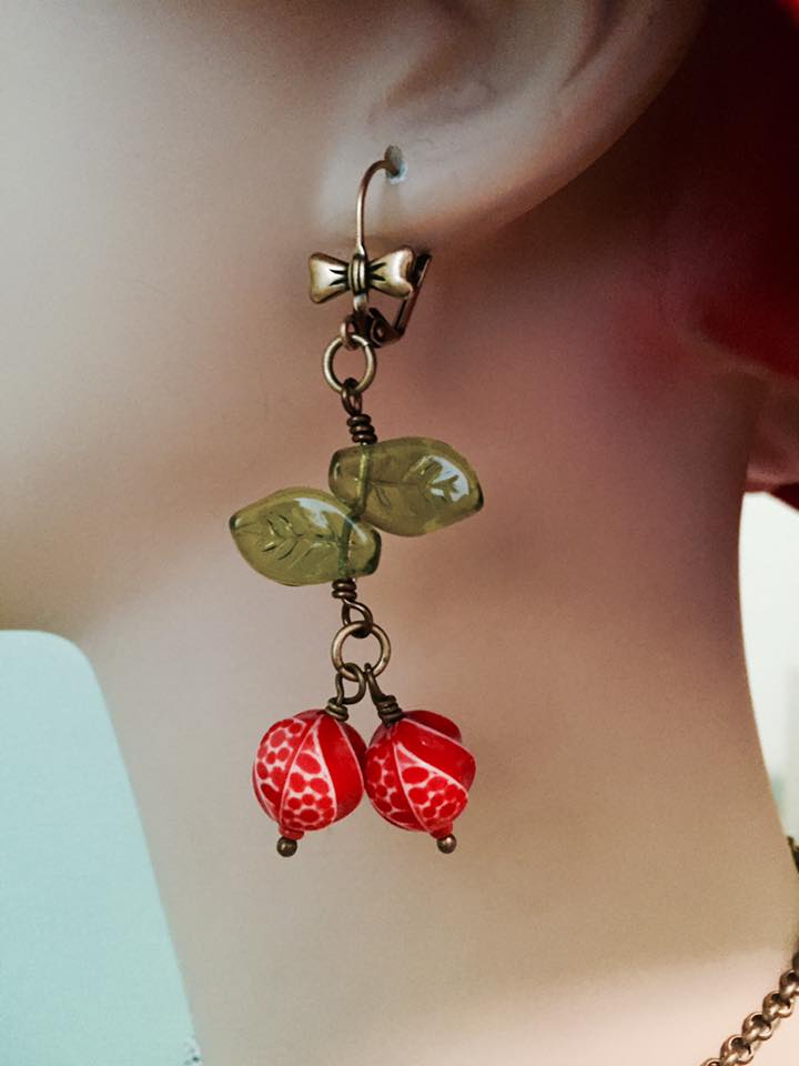 A swingy pair of cherry earrings are always in style!