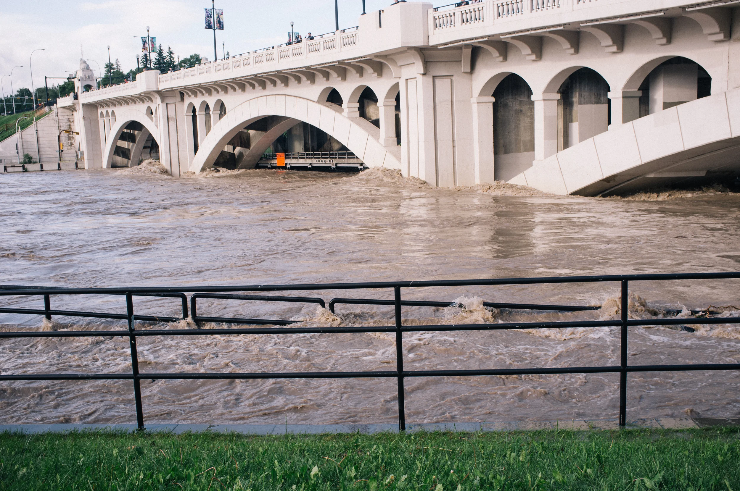 The iconic Centre Street Bridge. I wasn't feeling too well about the young guy on the lower deck trying to get a photo of the torrent.