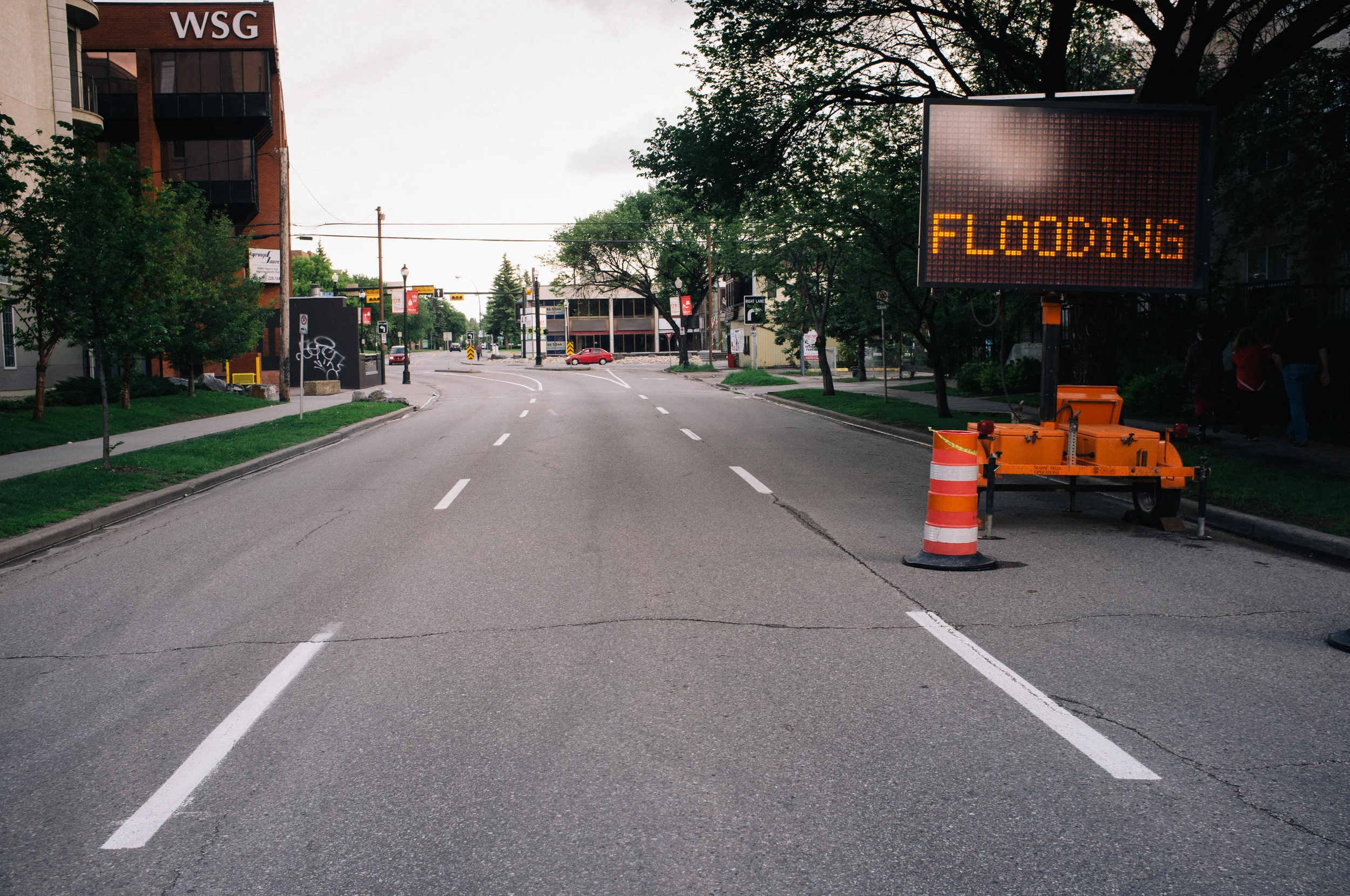 Evacuation notice. 5 Street SW at 15 Avenue.
