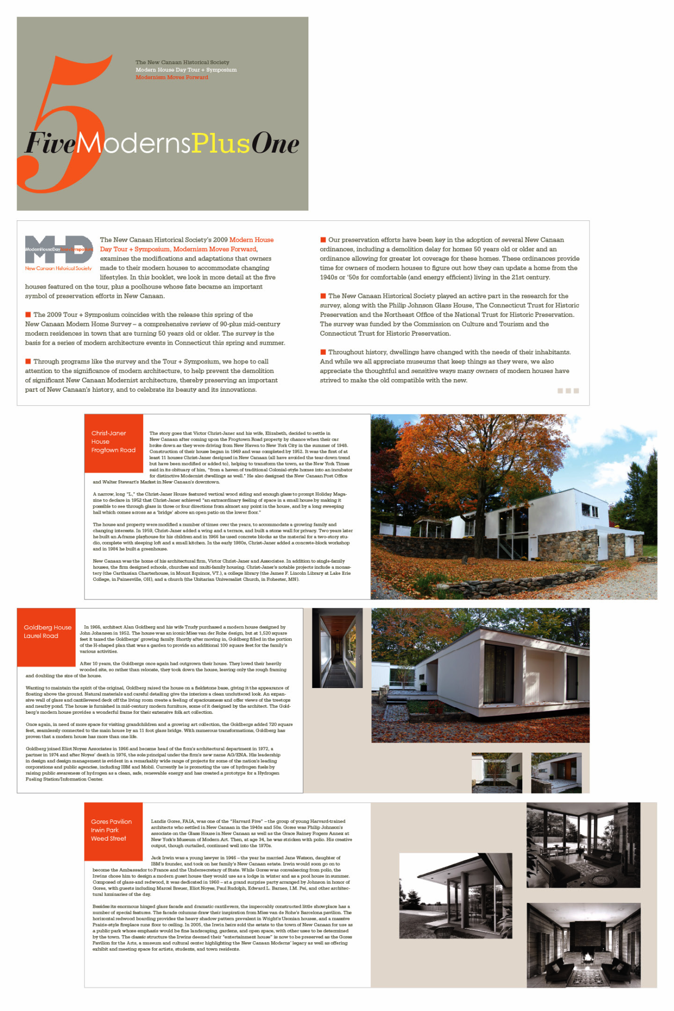 Booklet for New Canaan Historical Society