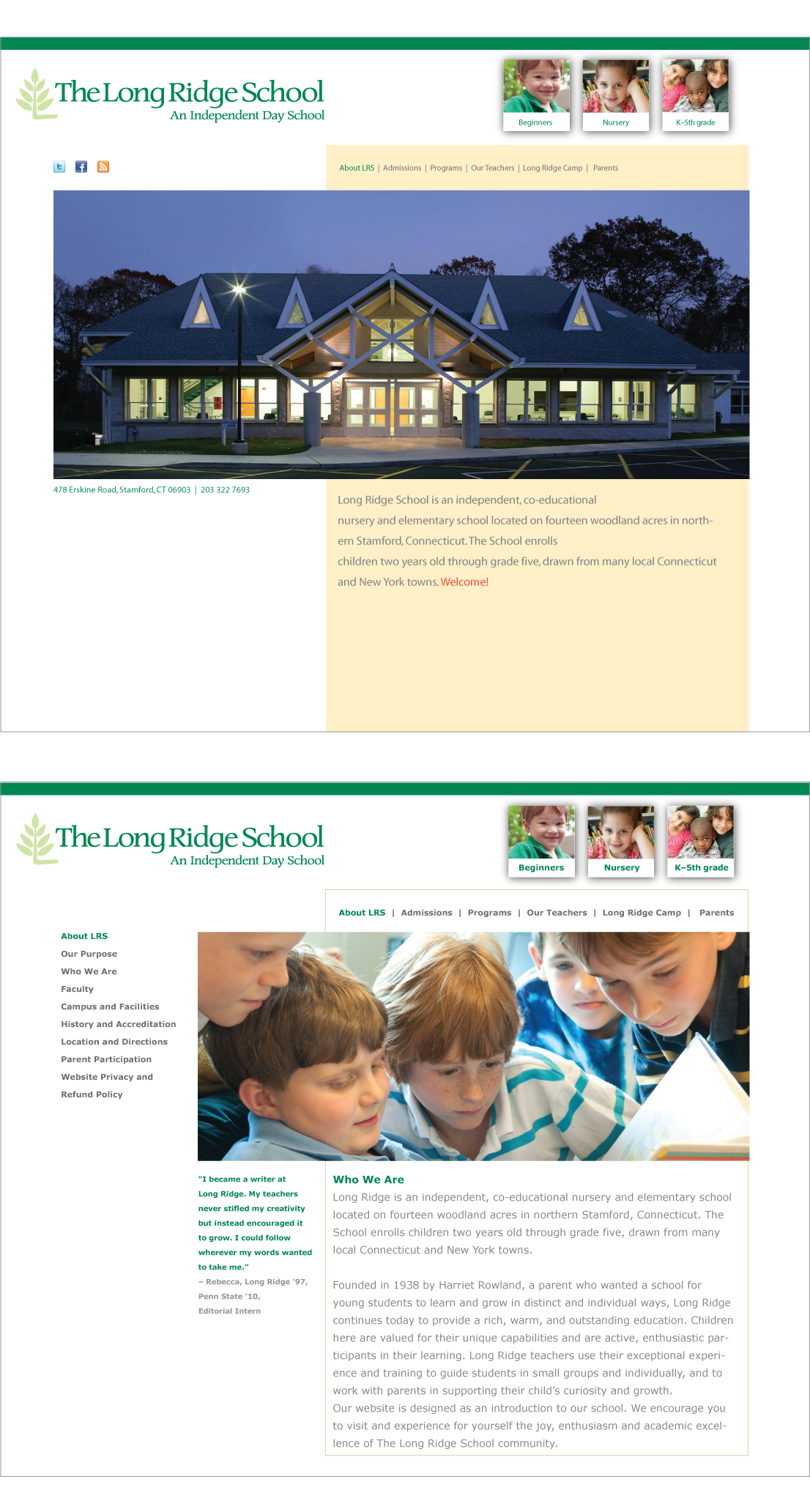 The Long Ridge School website.