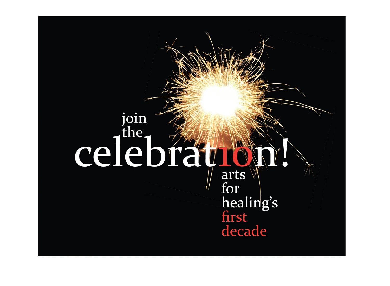 Arts For Healing gala logo / invitation.