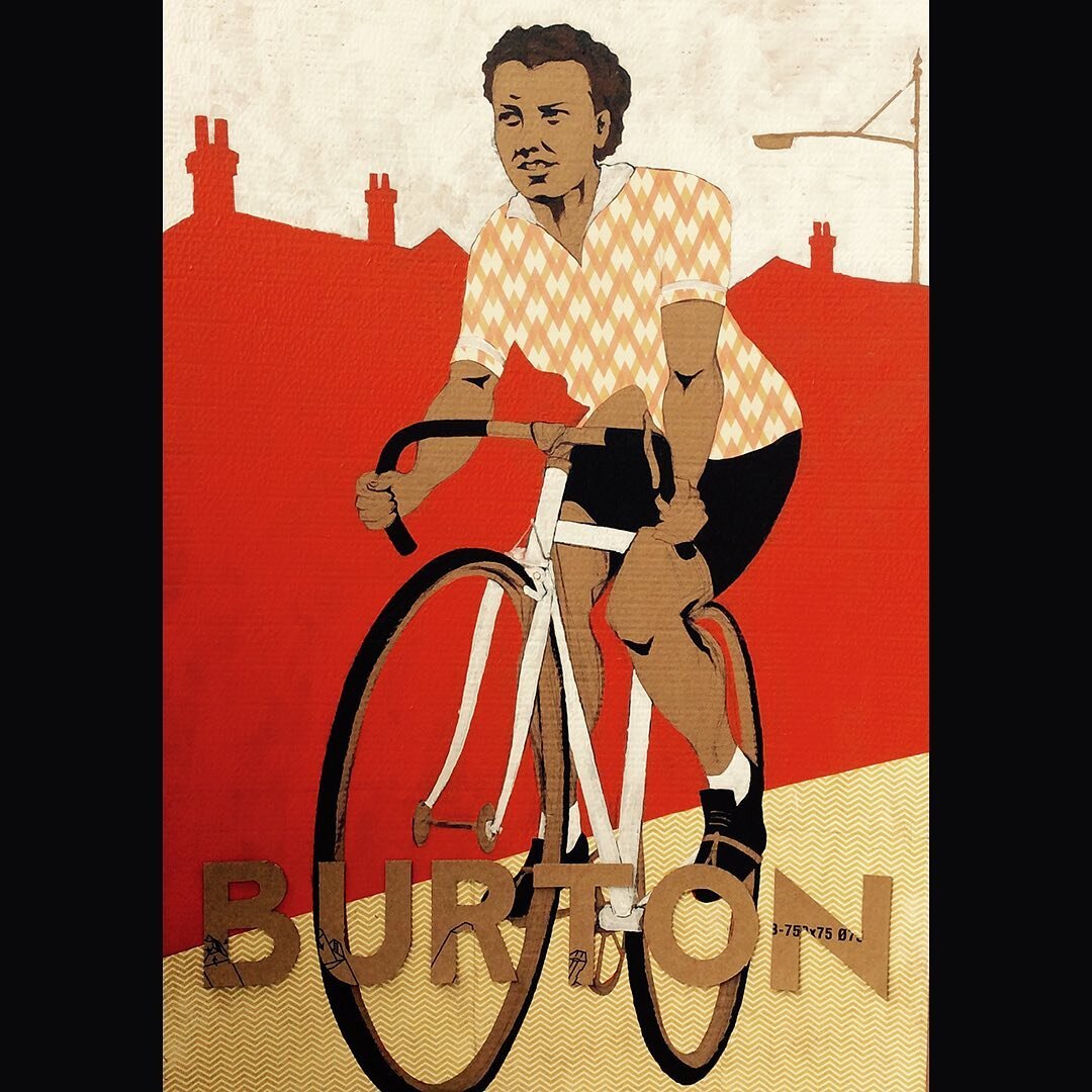 Born on this day, Beryl Burton was an English racing cyclist who dominated women&rsquo;s cycle racing in the UK. She set a women&rsquo;s record for the 12 hour time trial which exceeded the men&rsquo;s record for two years. Painting from 2017, acryli