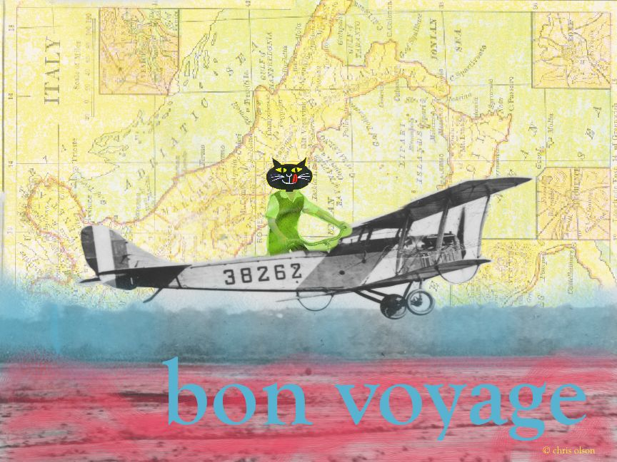 Bon Voyage Collage by Chris Olson
