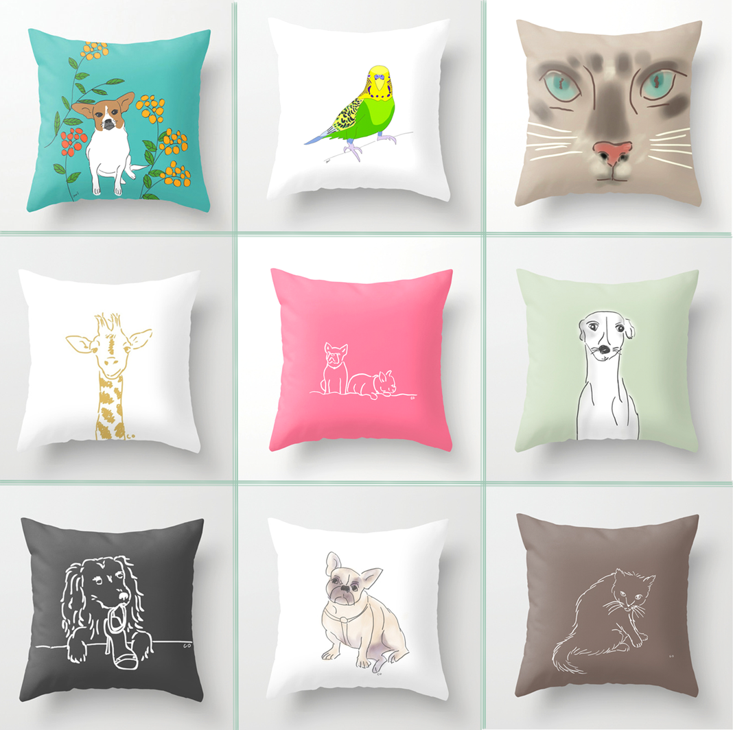 Textile patterns by Chris Olson for home furnishings.