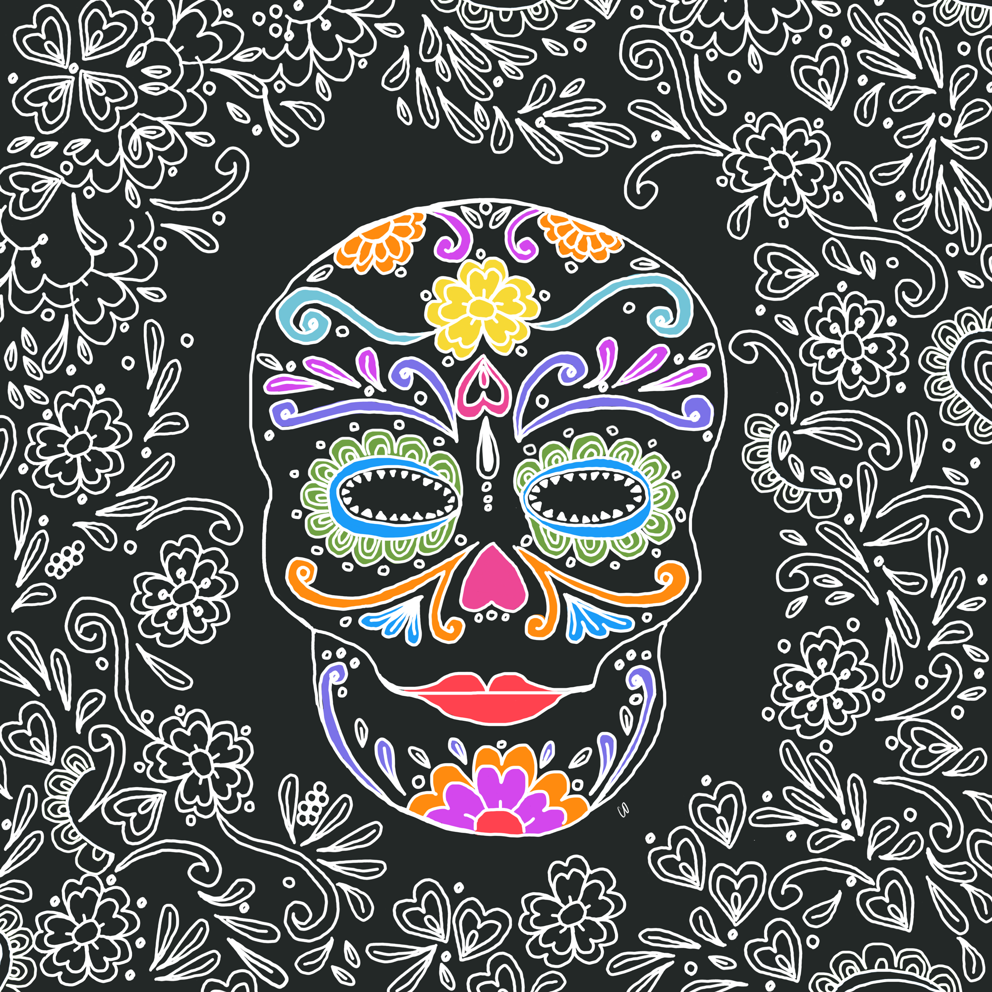 Sugar skull art.