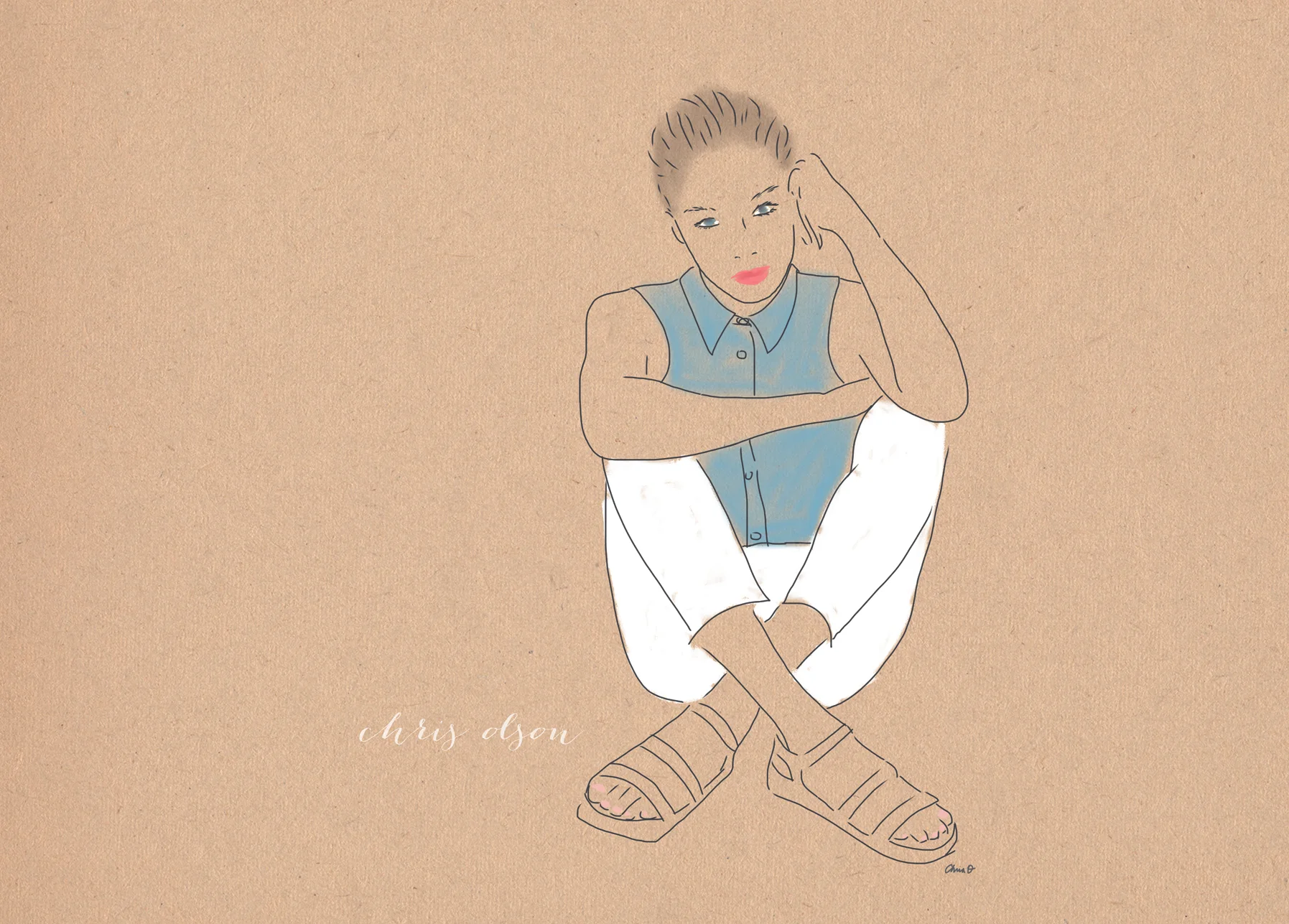 Summer. White jeans.