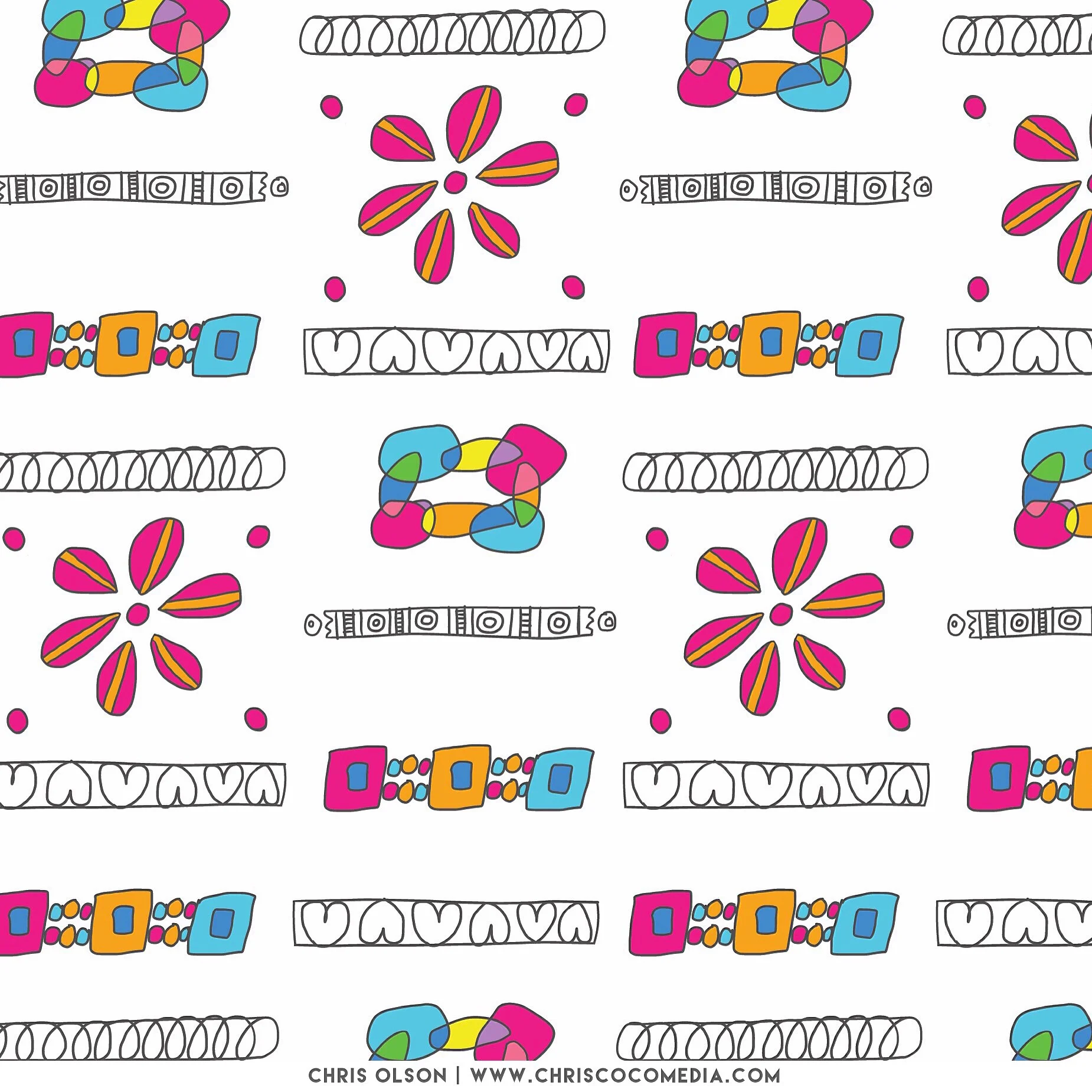 Happy Doodle Textile Designs