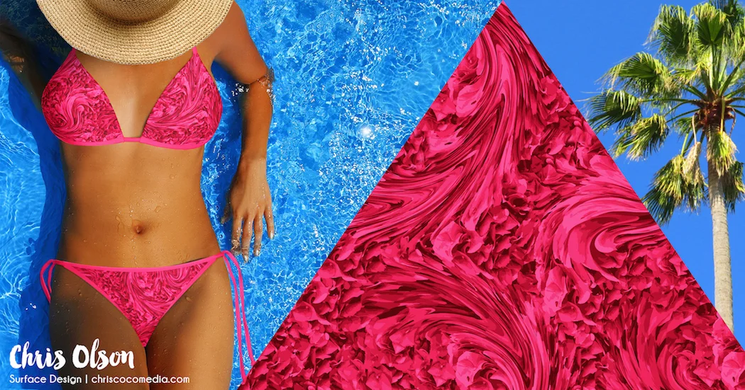 Paradise Wave Textile Design for Activewear