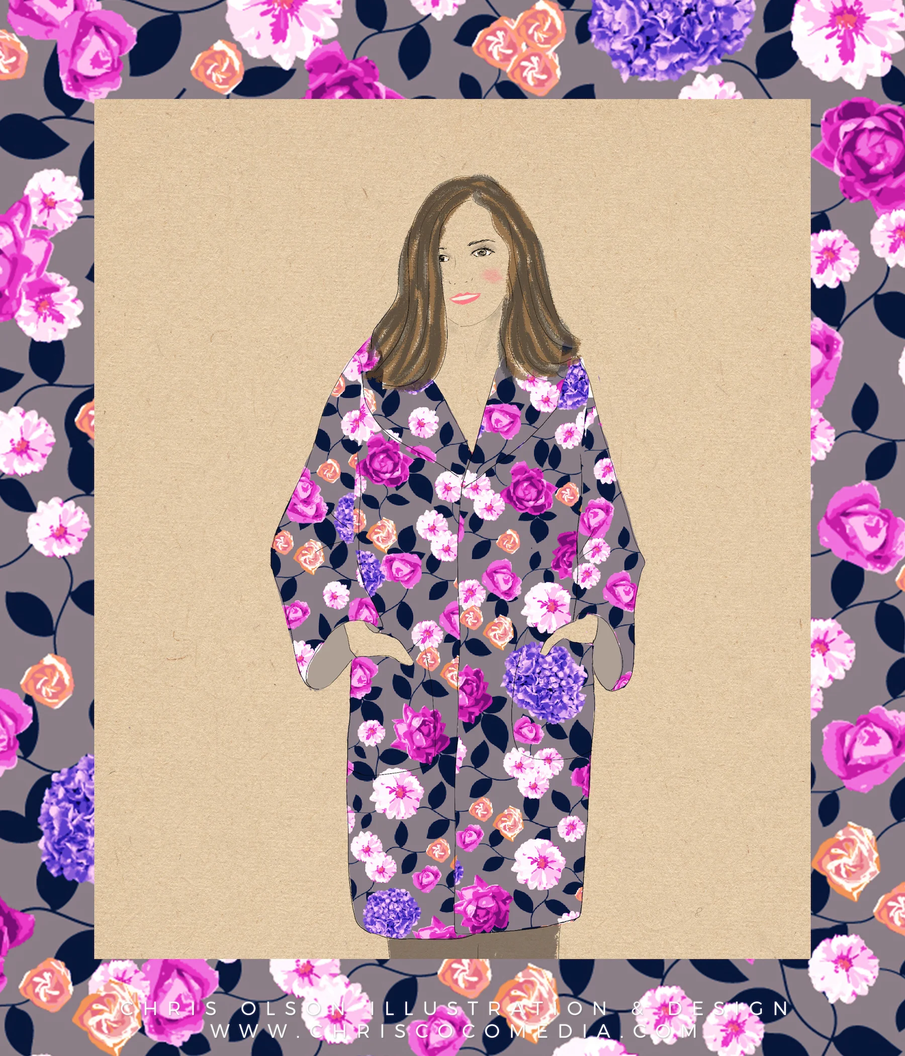 Romantic retro floral