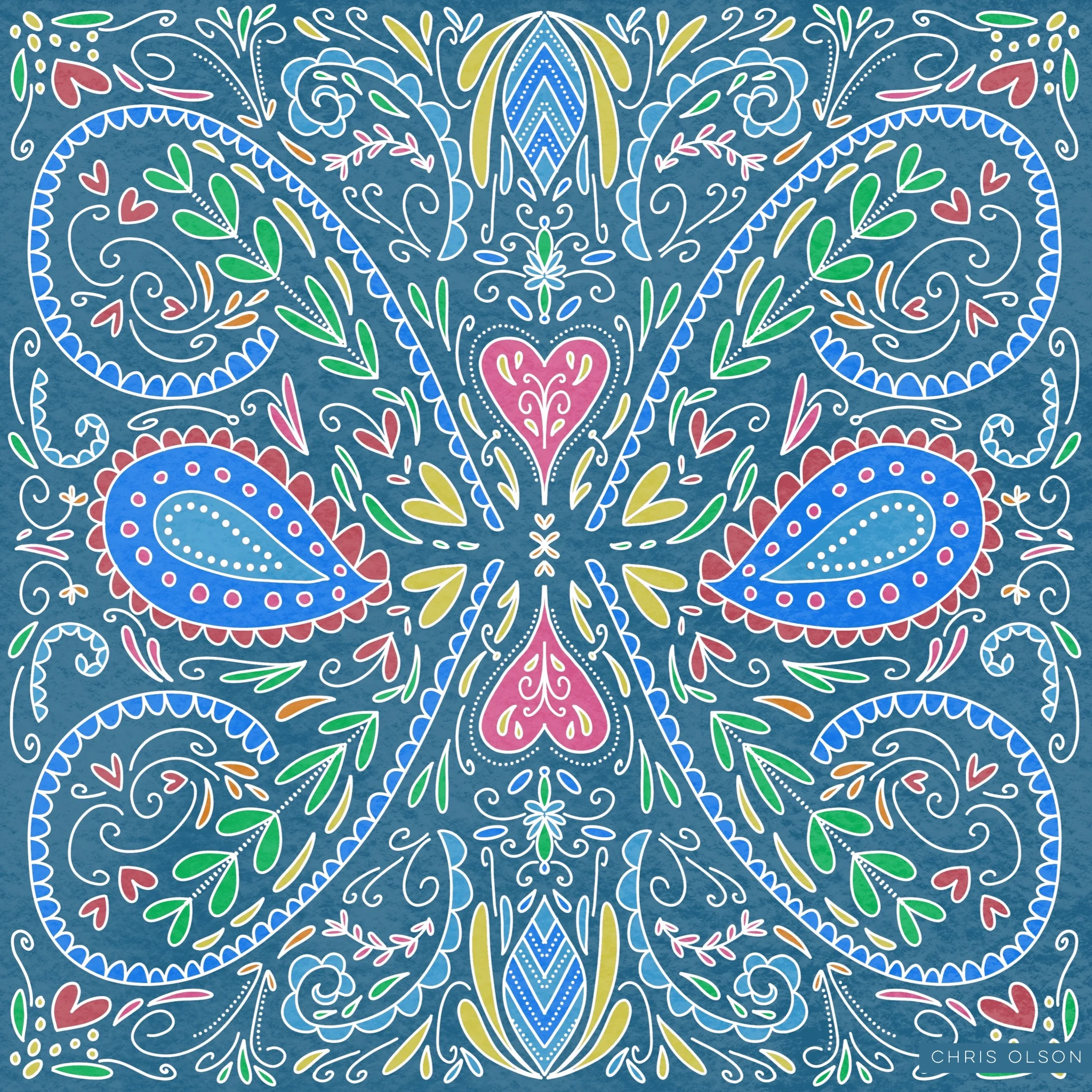 Chris Olson folk art pattern