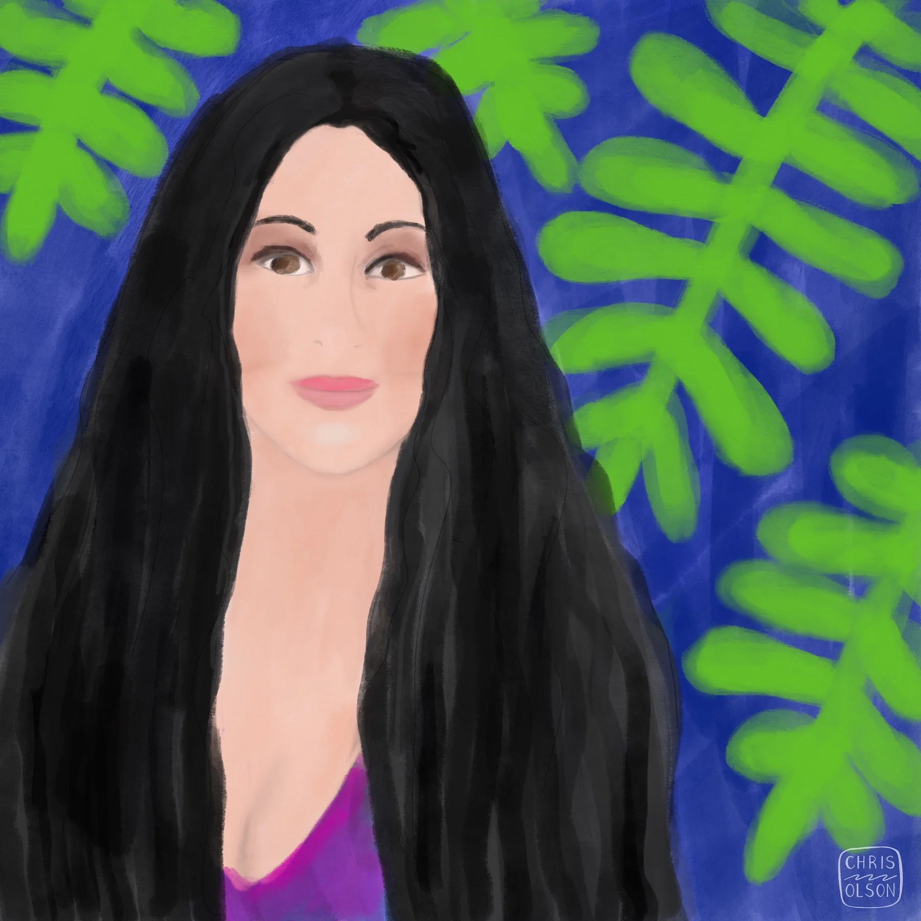 Cher portrait by Chris Olson