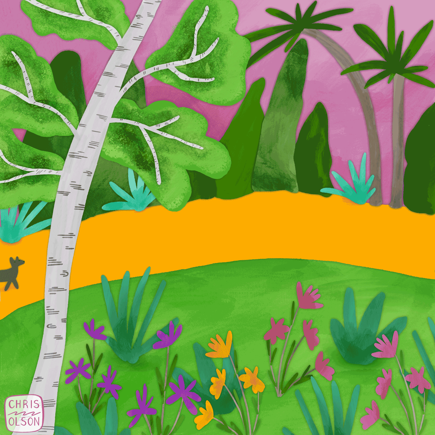 Dog running in the park gif by Chris Olson