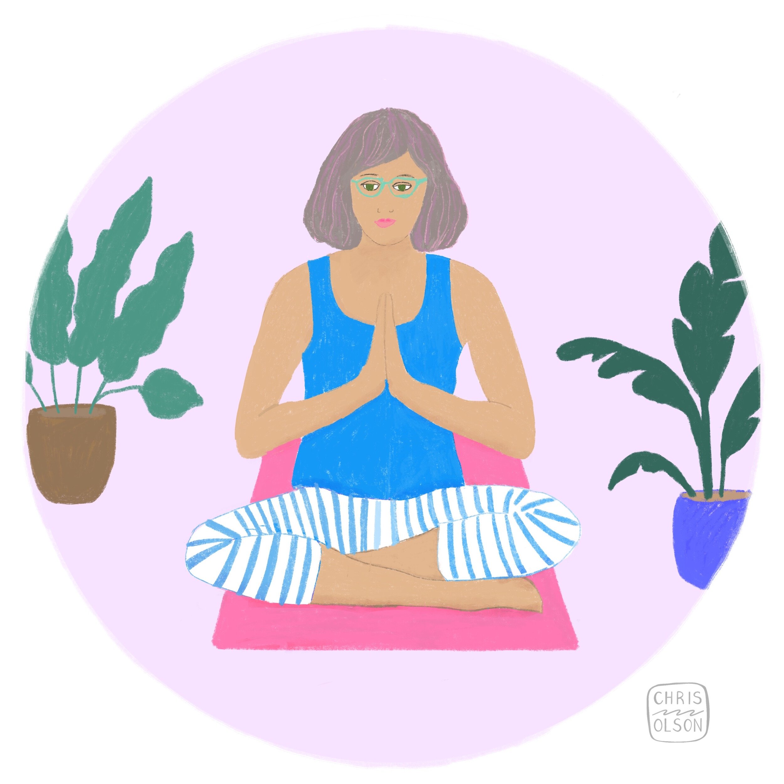 Yoga Spot illustration by Chris Olson