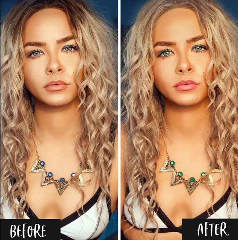 Photo Retouching Service: Making eyes sparkle, removing fine lines, fixing hair