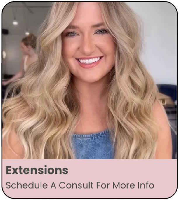 San Diego hair salon specializing in custom hand-tied hair extensions, highlights, balayage, custom color, lived-in blondes, toner/gloss services, precision haircuts, and personalized transformations designed to deliver a high-end guest experience