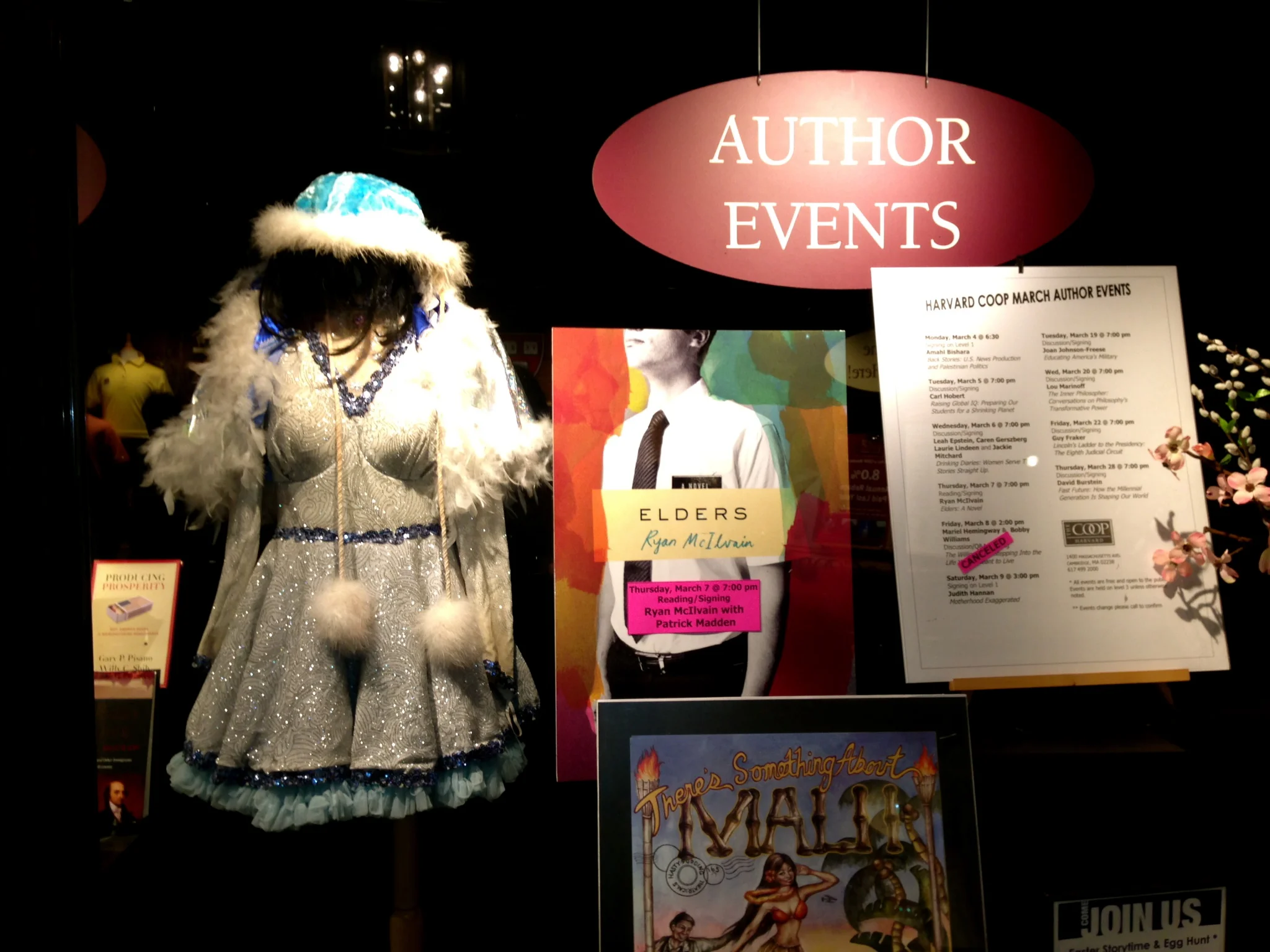  Reading from  Elders  at the Harvard Coop (and they're very particular about pronouncing it  coop , not  co-op ). 