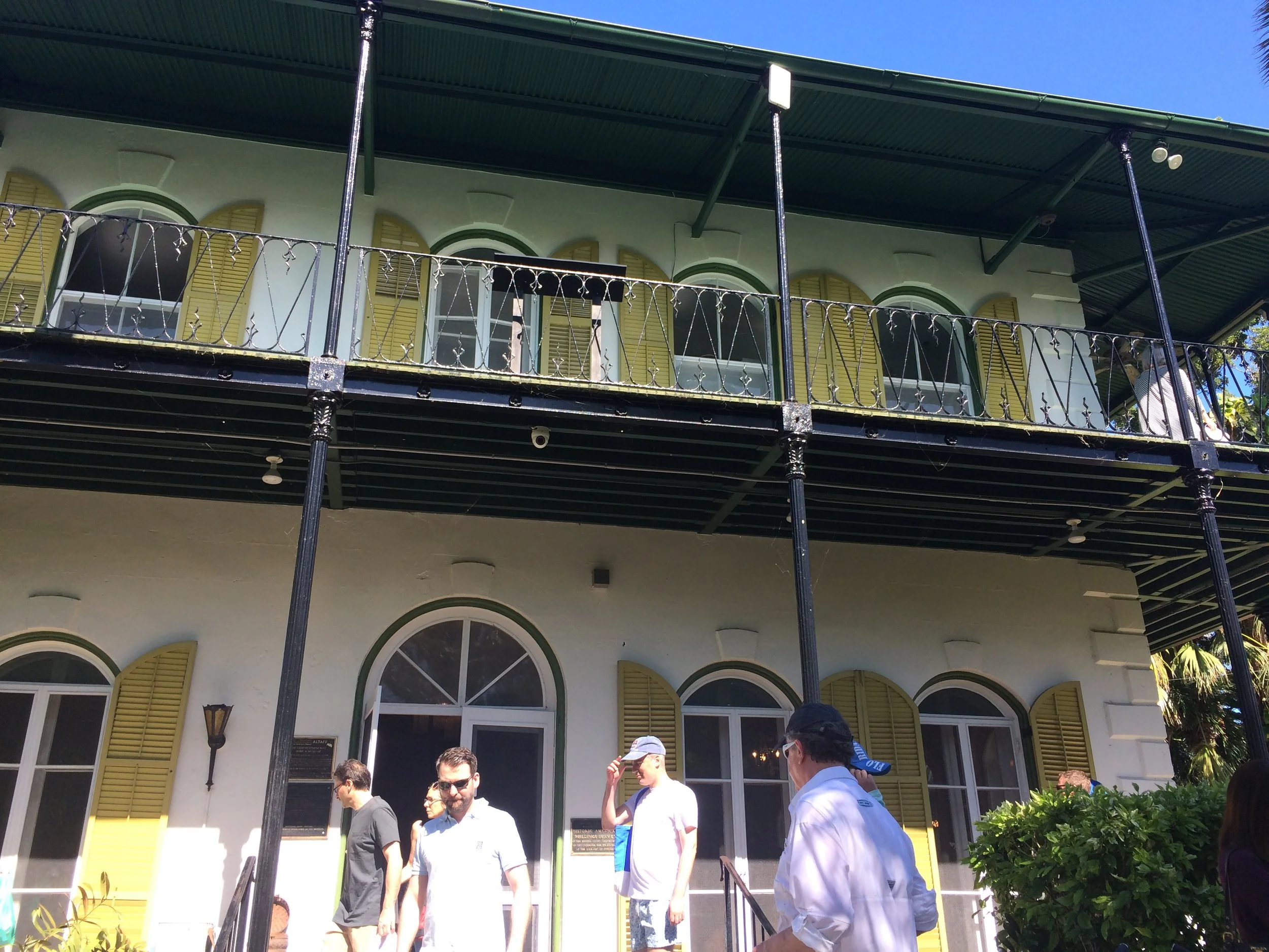 At the Hemingway House, a little farther down on the island. 